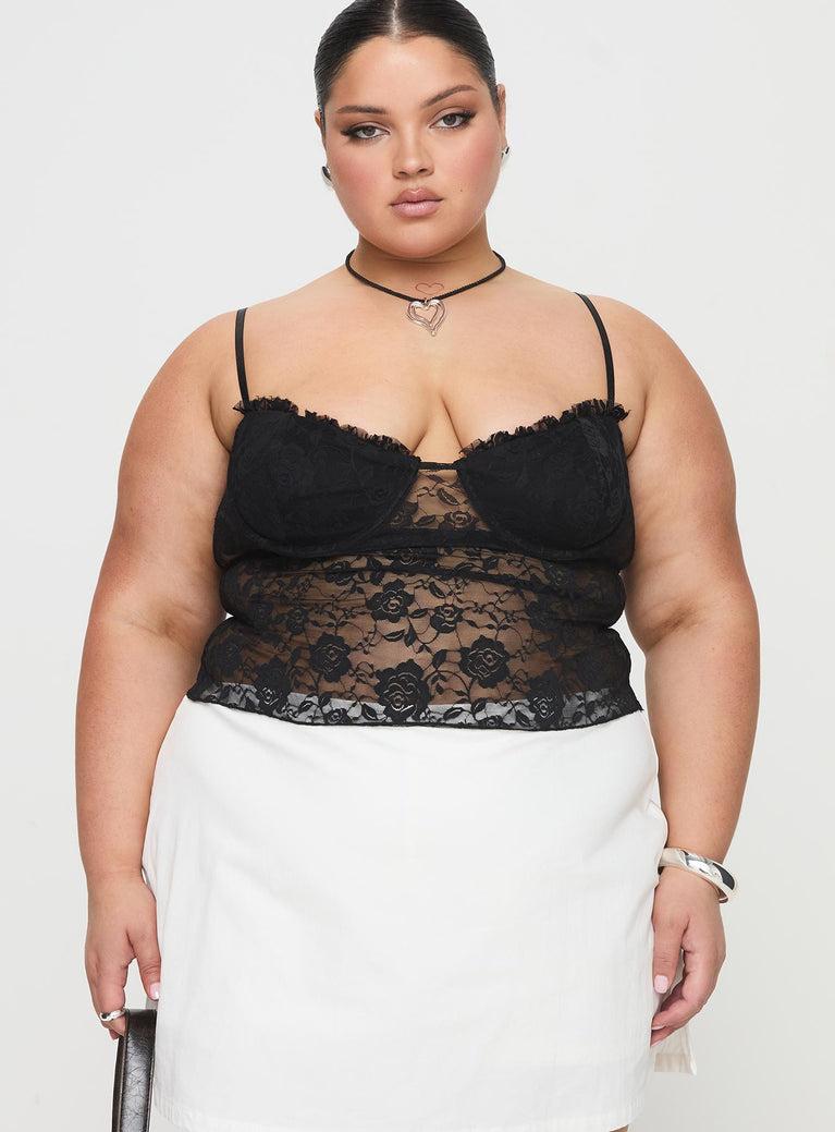 Kerr Lace Top Black Curve Product Image