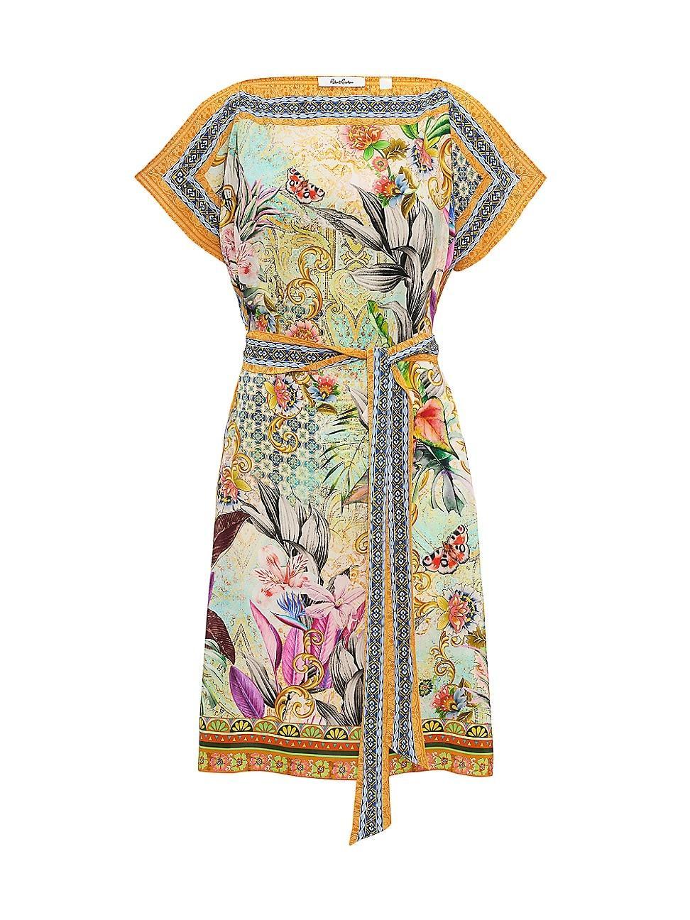 Womens Kendall Baroque Floral Silk-Blend Minidress Product Image