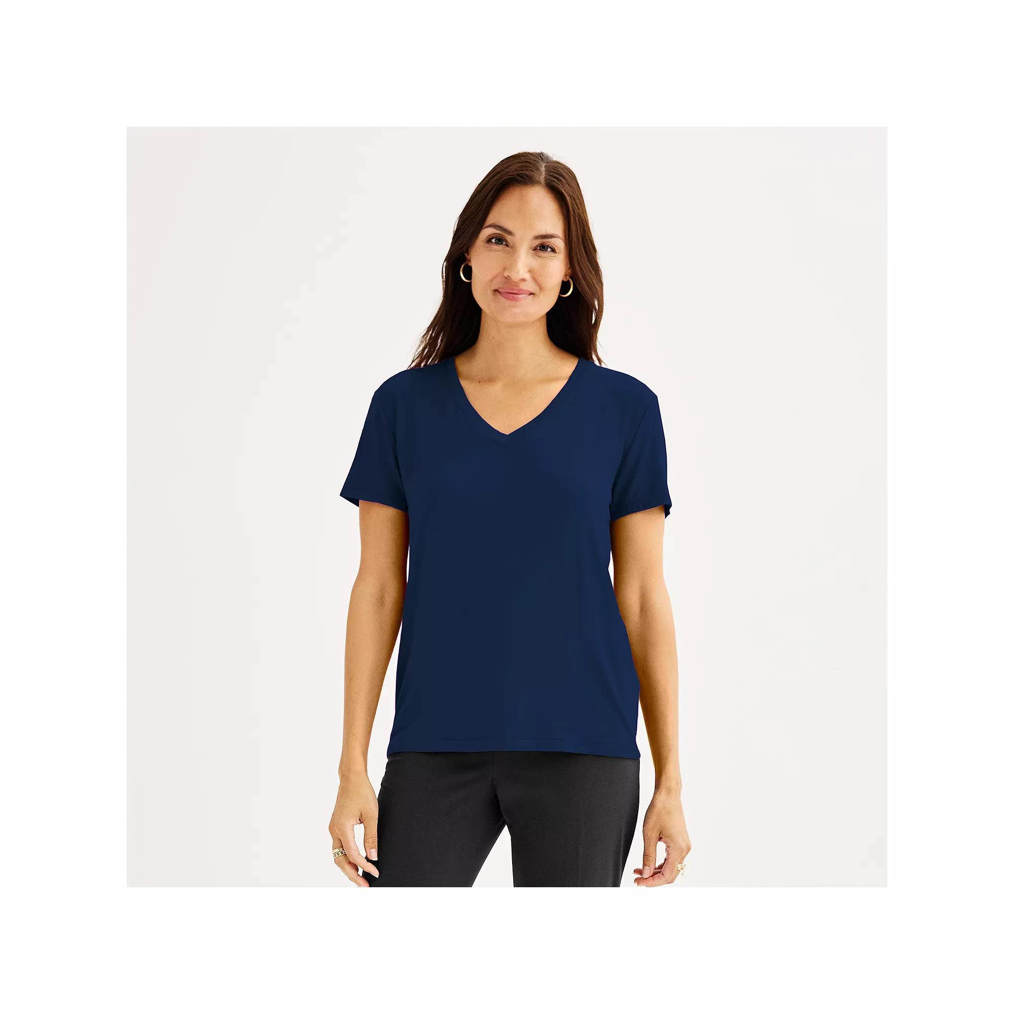 Women's Nine West Essential V-Neck T-Shirt,  Product Image