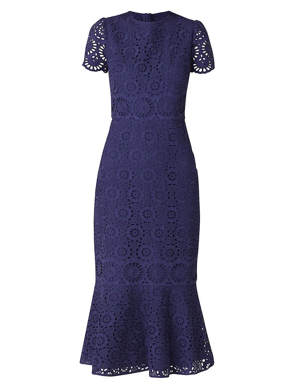 Womens Thompson Eyelet Midi-Dress Product Image