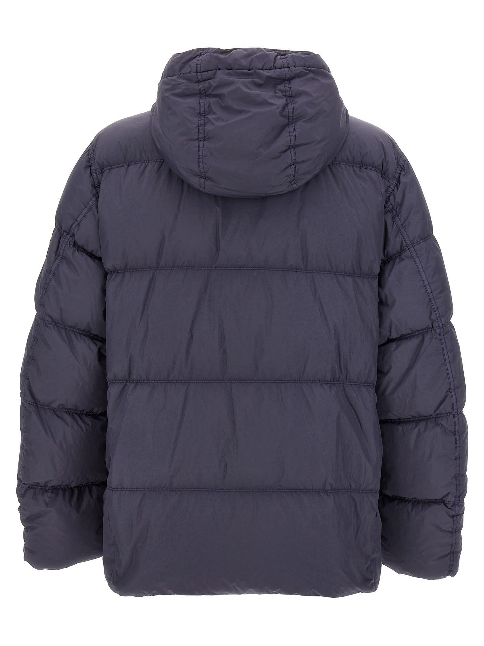 STONE ISLAND Garment Dyed Crinkle Reps R-ny Down Casual Jackets, Parka Gray In Grey Product Image