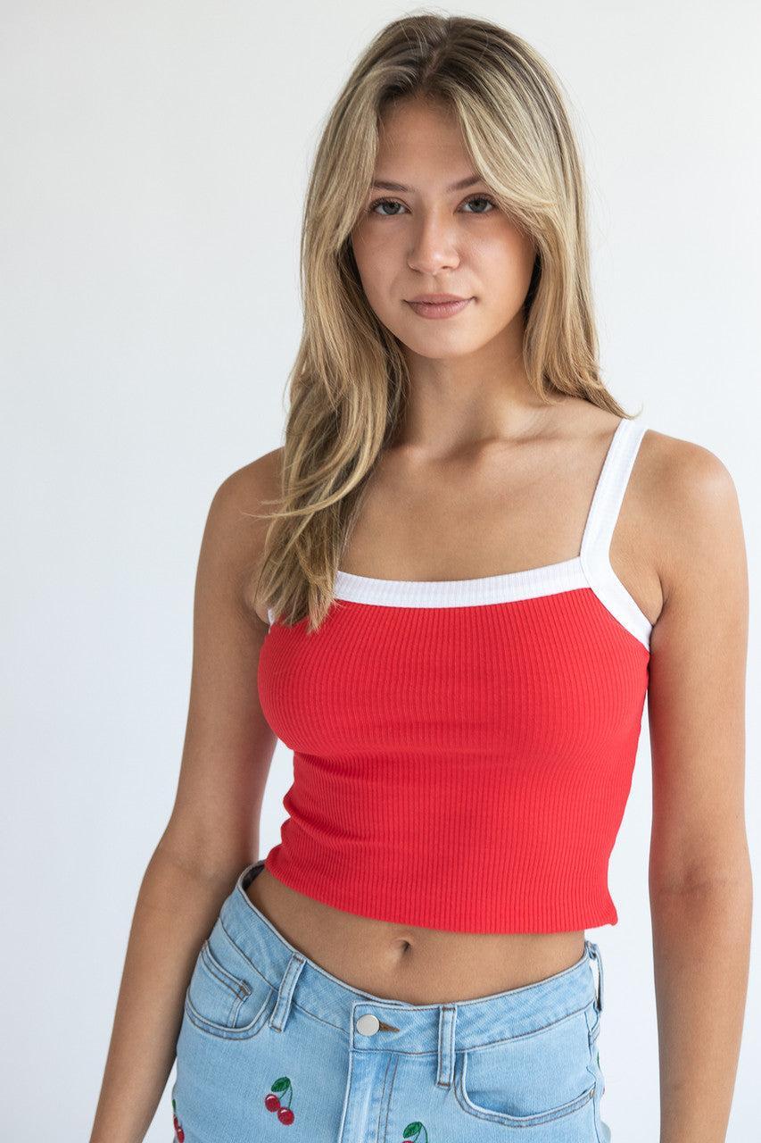 Contrast Trim Tank Top Product Image