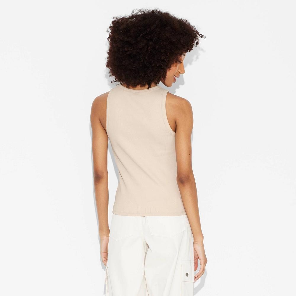 Womens Long Line Tank Top - Wild Fable Beige XXS Product Image