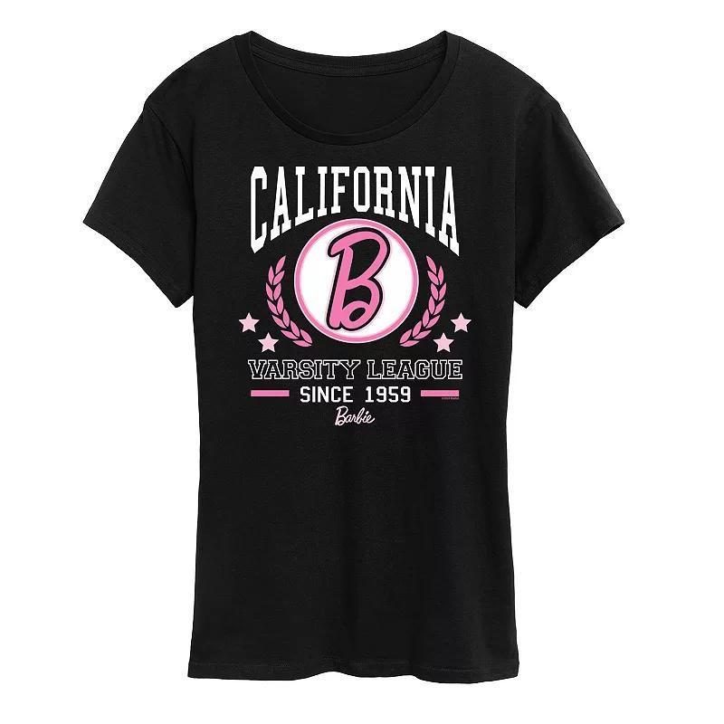 Women's Barbie® Varsity League Graphic Tee, Size: XL, Black Product Image