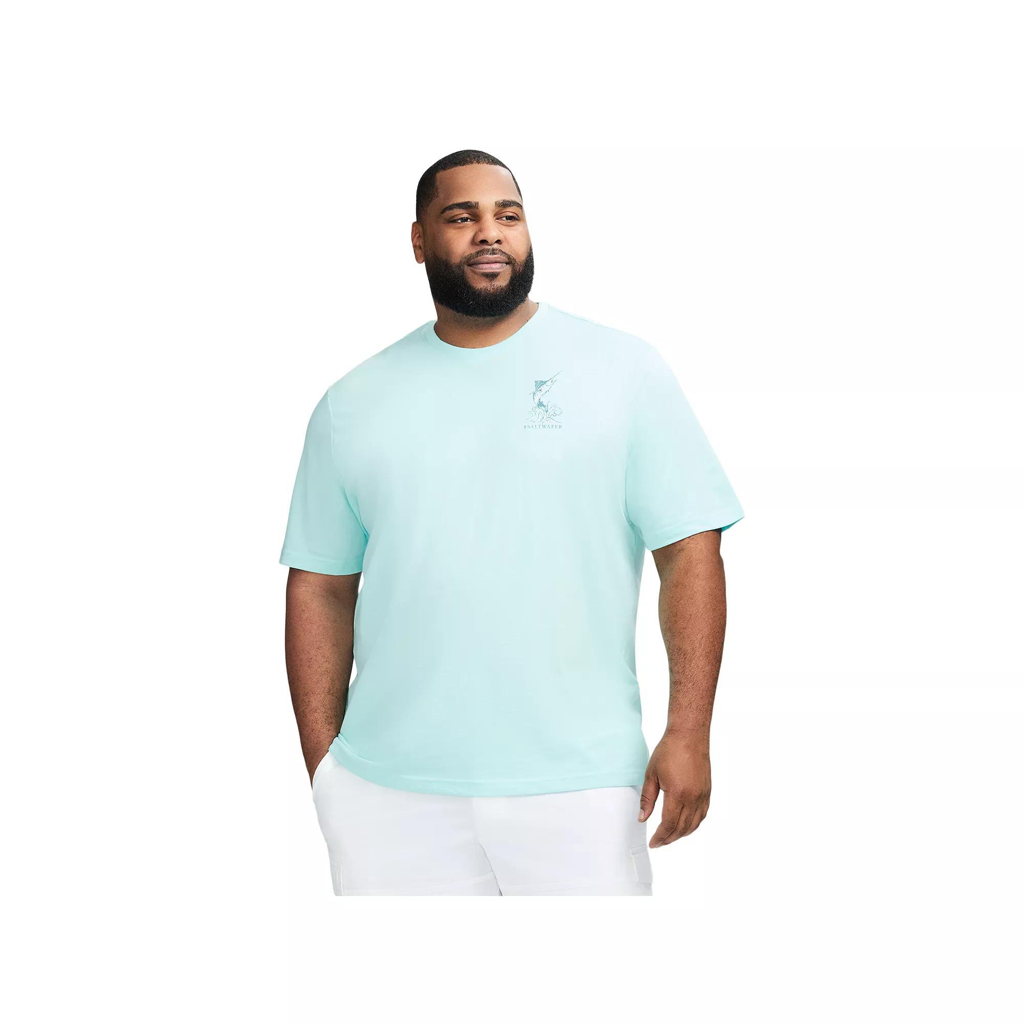Big & Tall IZOD Saltwater Soft Wash Short Sleeve Graphic Tee, Men's, Size: 3XB, Limpet White Product Image