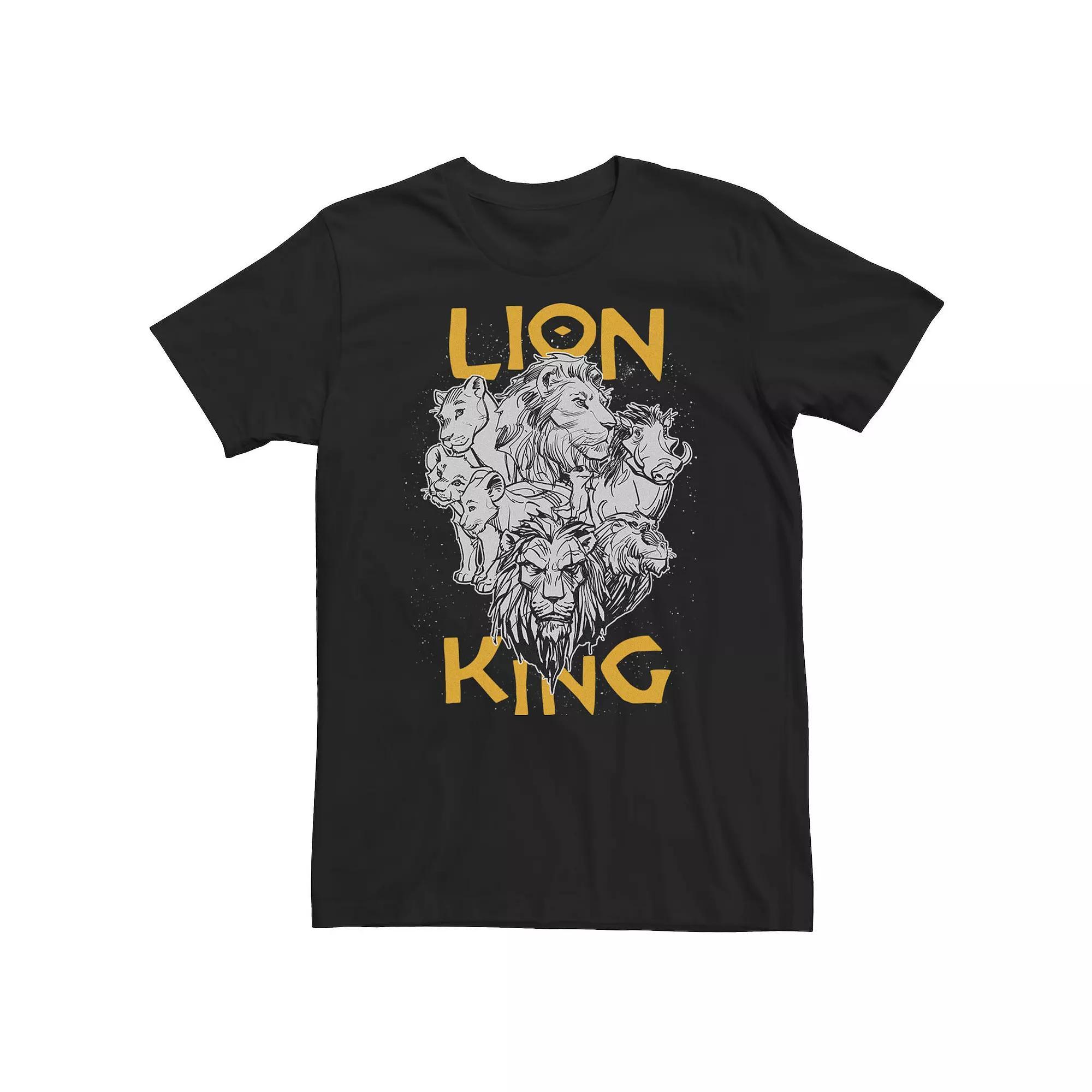 Big & Tall Disney The Lion King Live Action Stacked Group Shot Portrait Tee, Men's,  Product Image