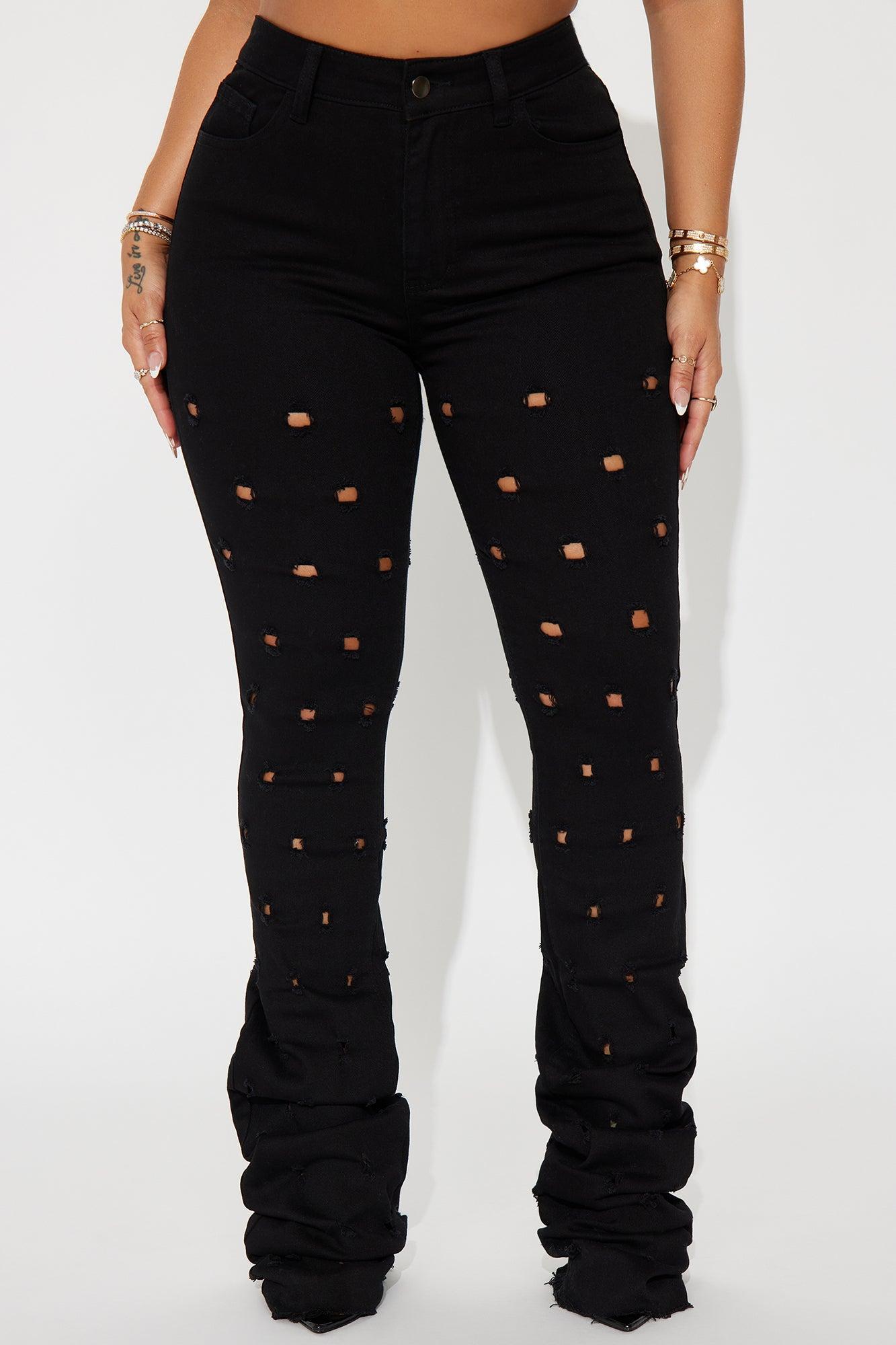 Tinctured Love Stacked Pant - Black Product Image