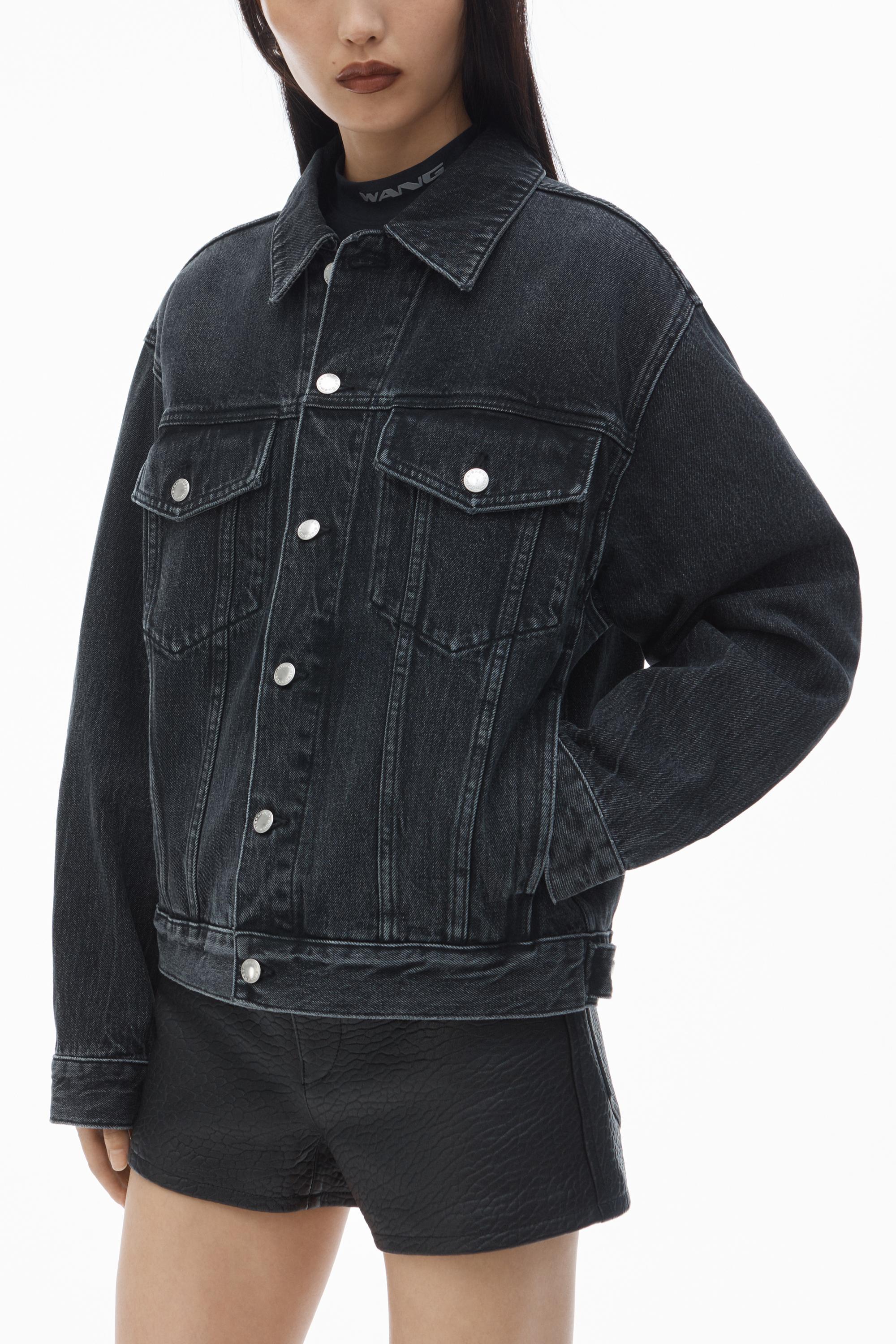 Oversize Trucker Jacket In Cotton Denim Product Image