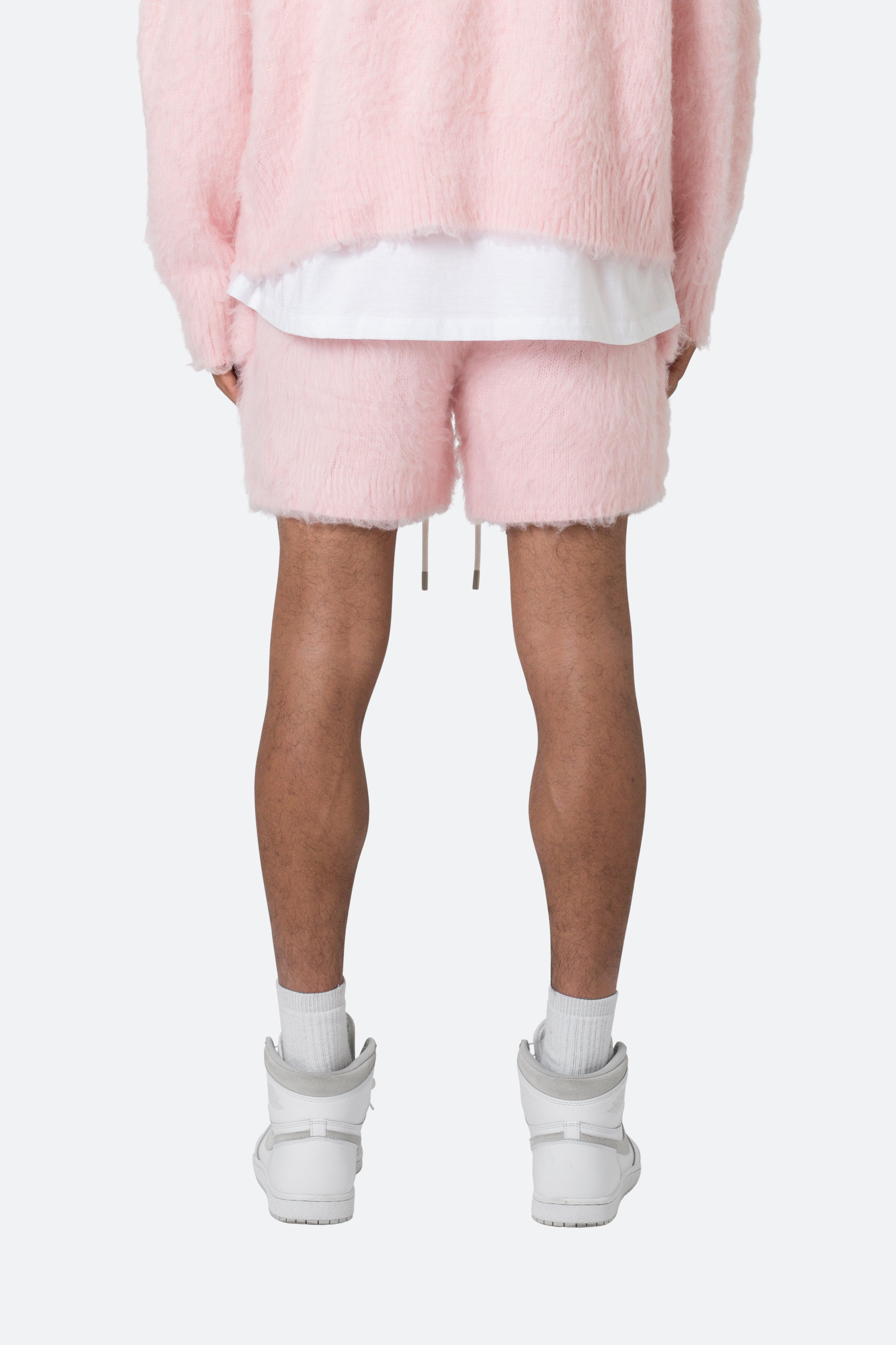 Fuzzy Sweatshorts - Pink Product Image