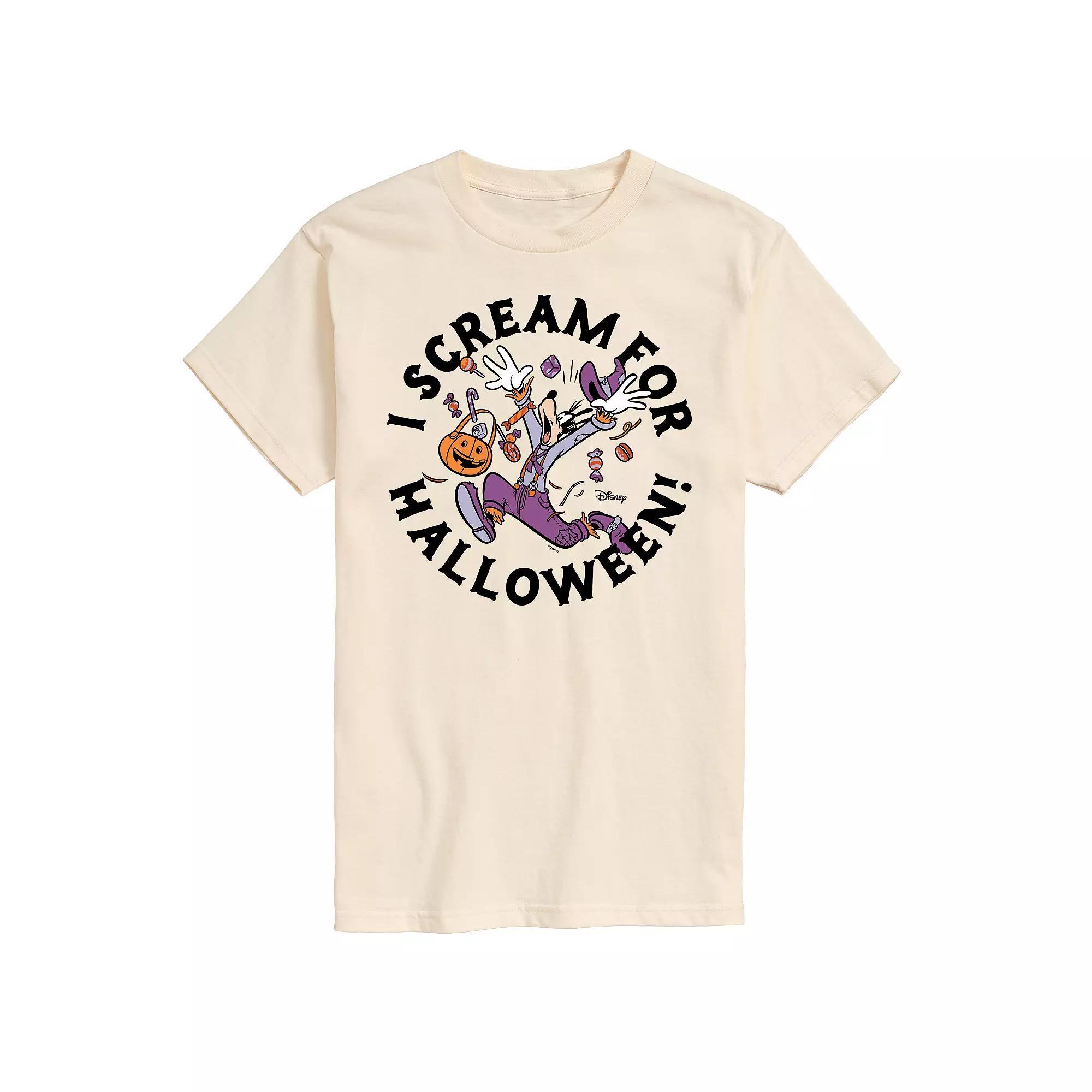 Disney's Mickey Mouse & Friends Big & Tall Scream For Halloween Graphic Tee, Men's, Size: 4XL Tall, White Product Image