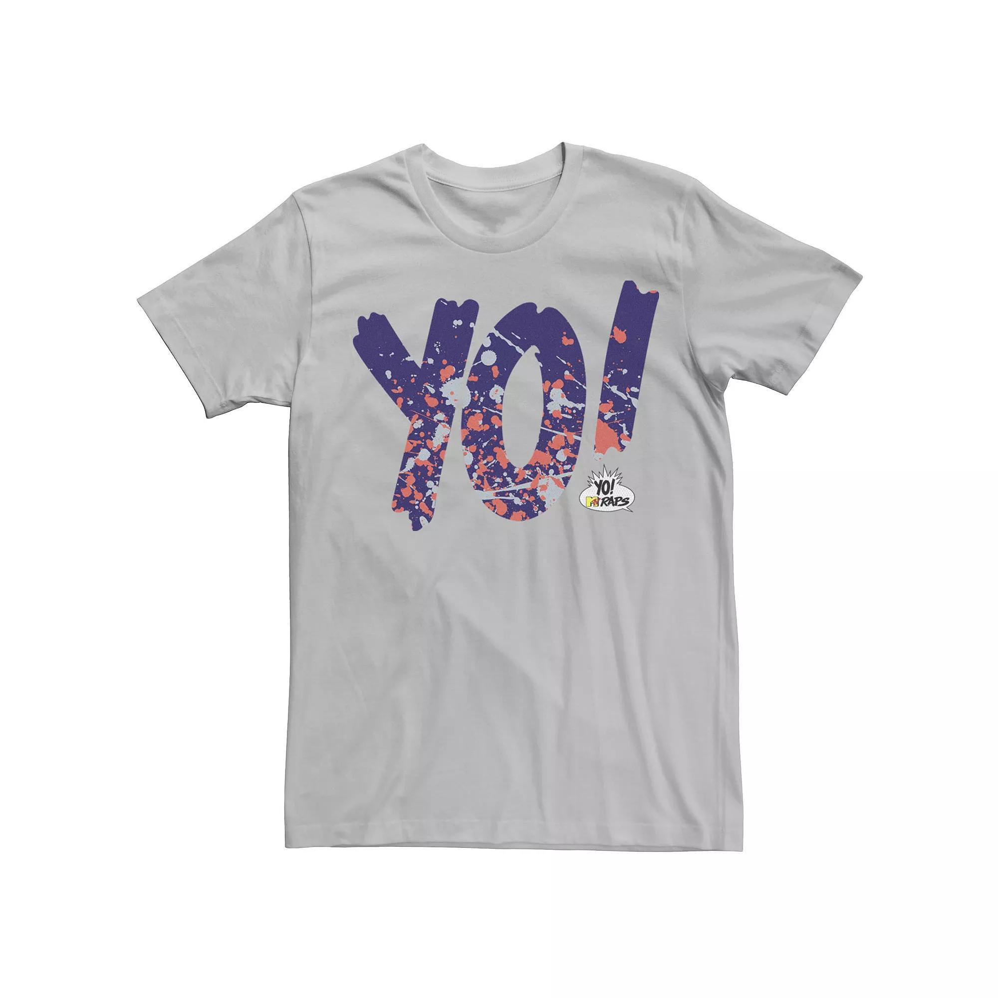 Men's Yo! MTV Raps Splattered Paint Short Sleeve Tee,  Product Image