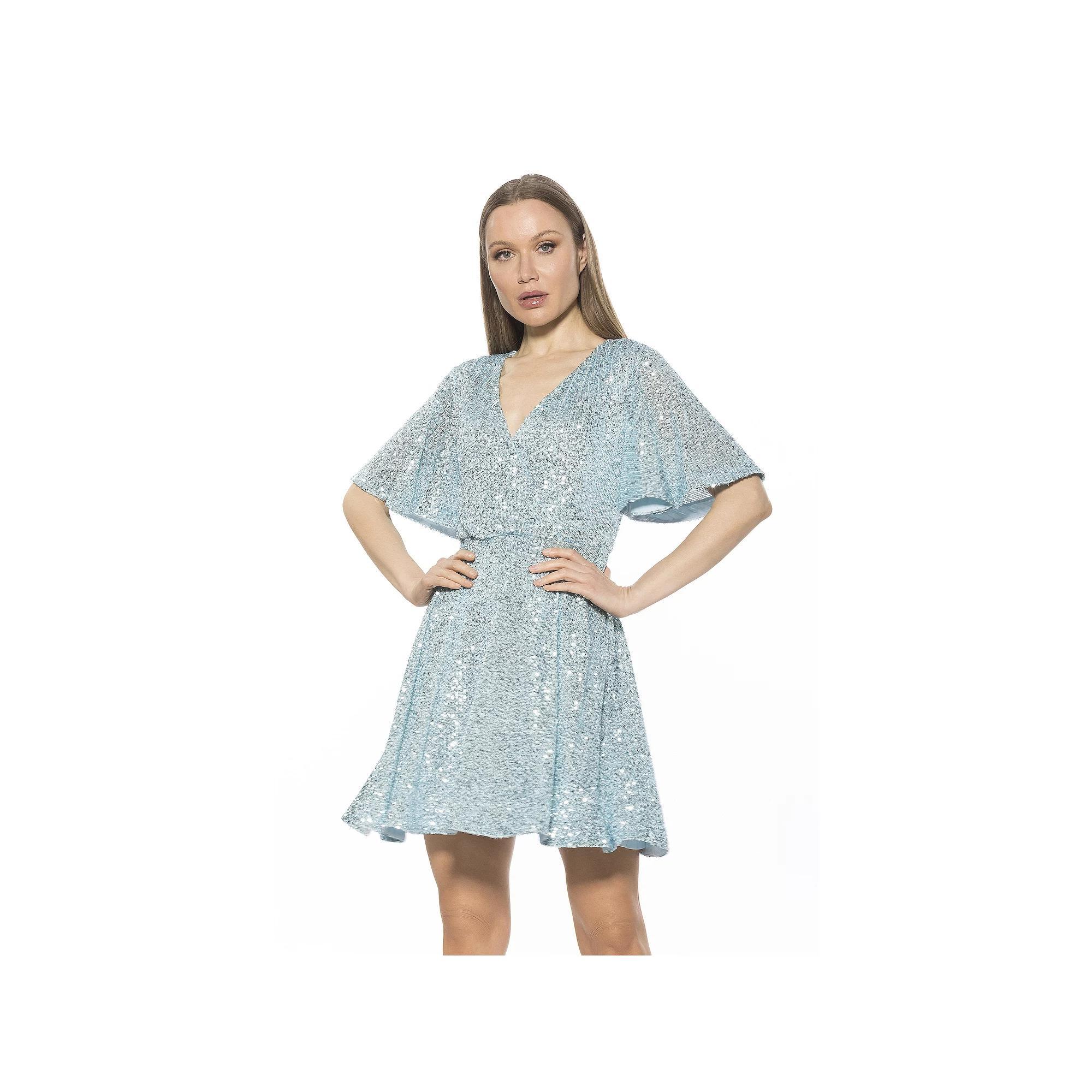 Women's ALEXIA ADMOR Oakless Flutter Sleeve Fit & Flare Dress,  Product Image
