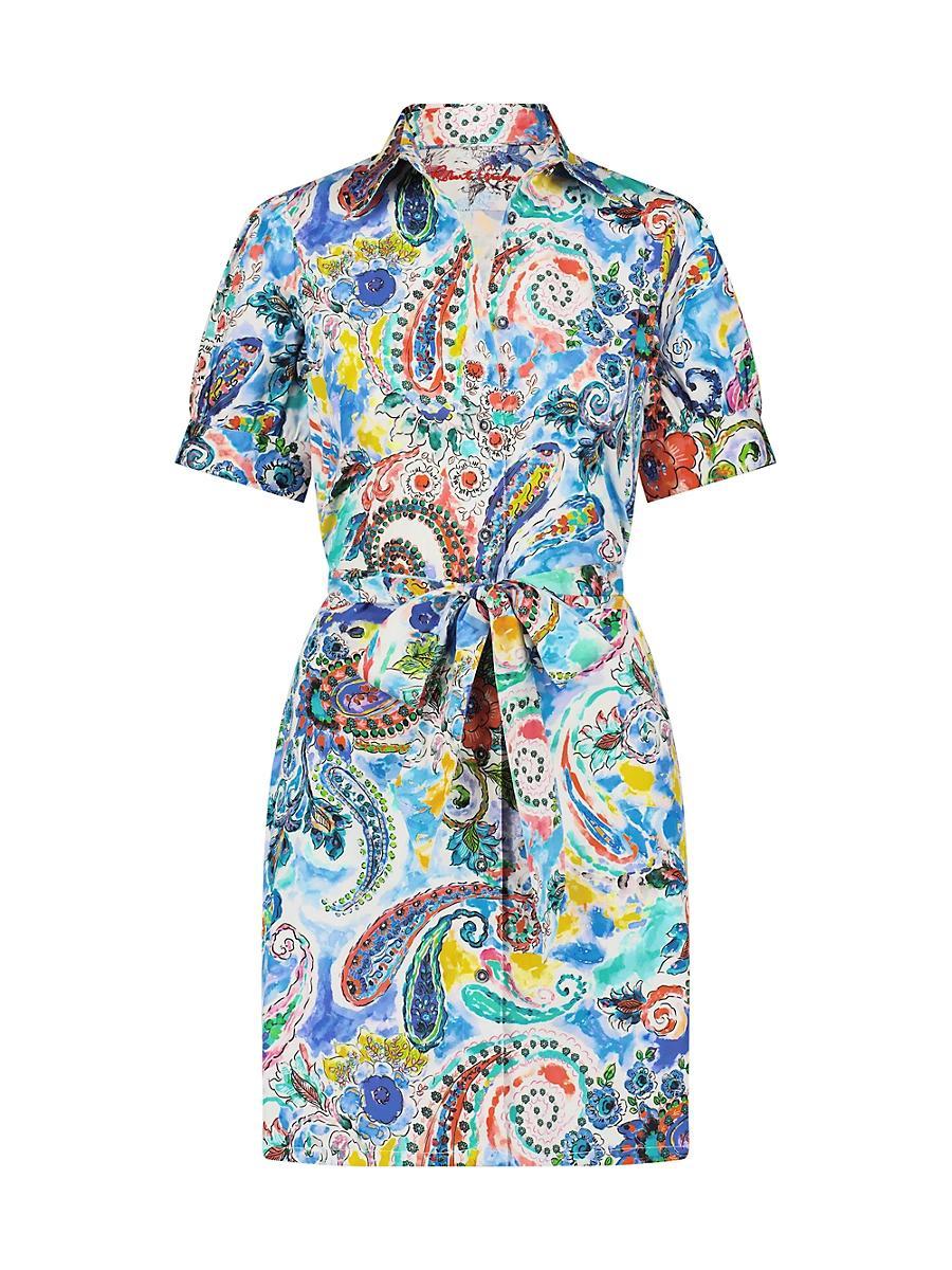 Womens Carolina Watercolor Paisley Shirtdress Dress Product Image