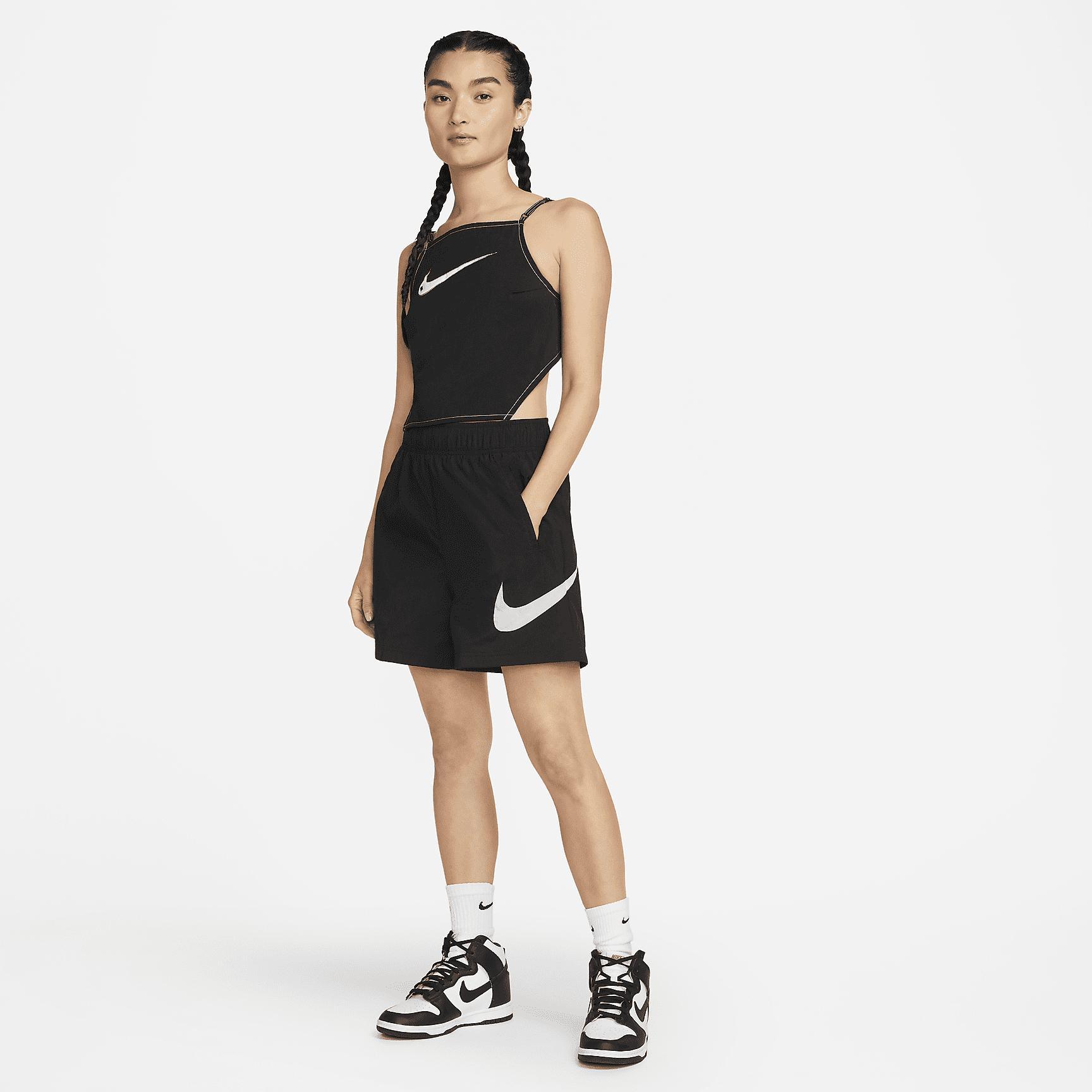 Womens Nike Sportswear Essential Woven High-Rise Shorts | DM6247-010 Product Image