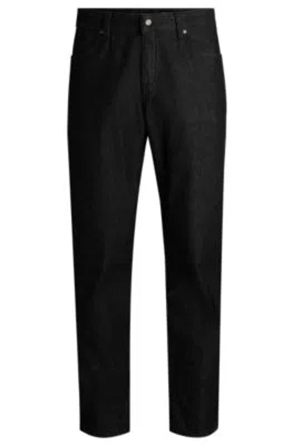 HUGO BOSS Maine Regular-fit Jeans In Black Stretch Denim Product Image