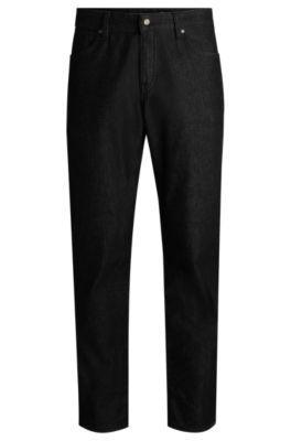 HUGO BOSS Maine Regular-fit Jeans In Black Stretch Denim Product Image