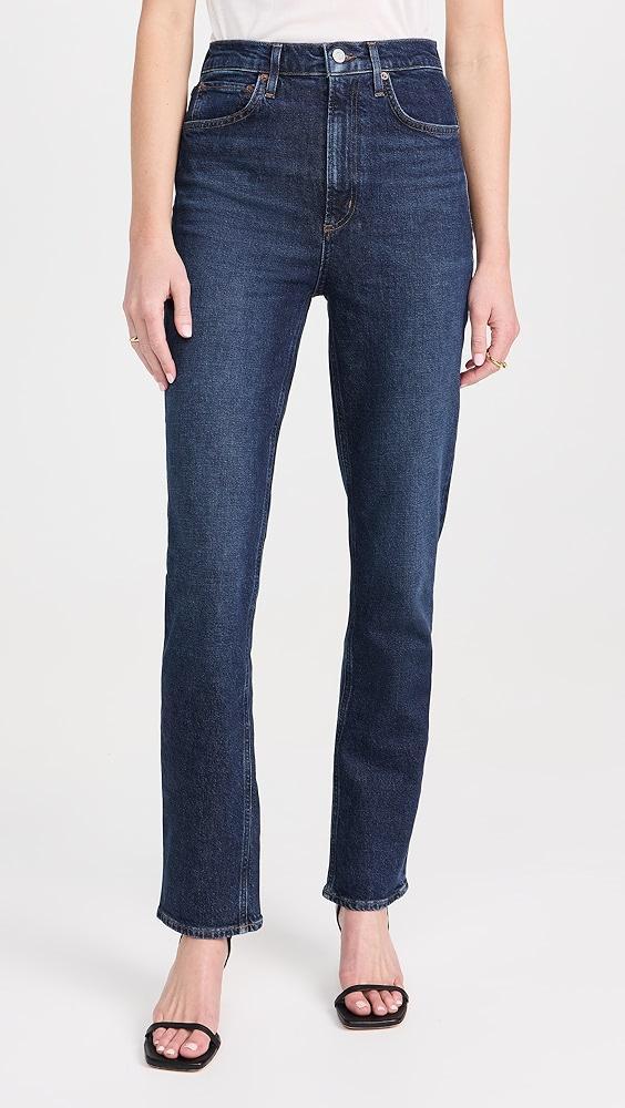 AGOLDE High Rise Stovepipe Jeans | Shopbop Product Image