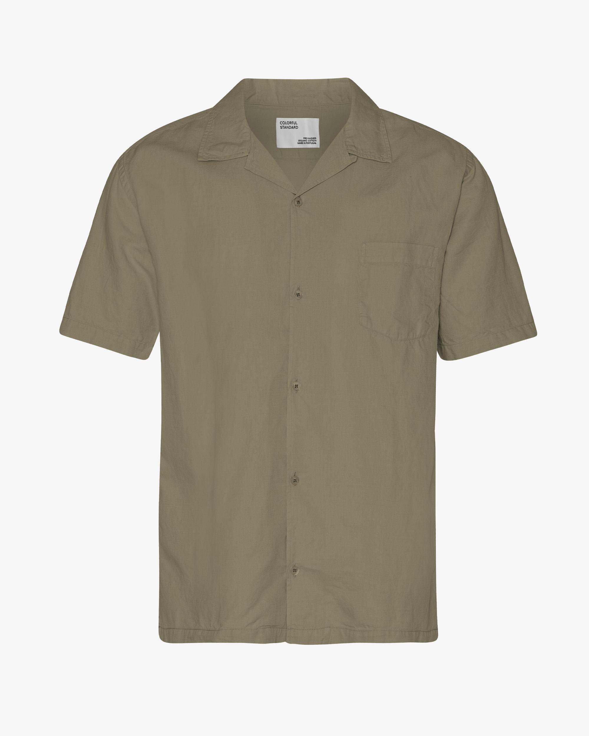 Linen Short Sleeved Shirt - Ivory White Product Image