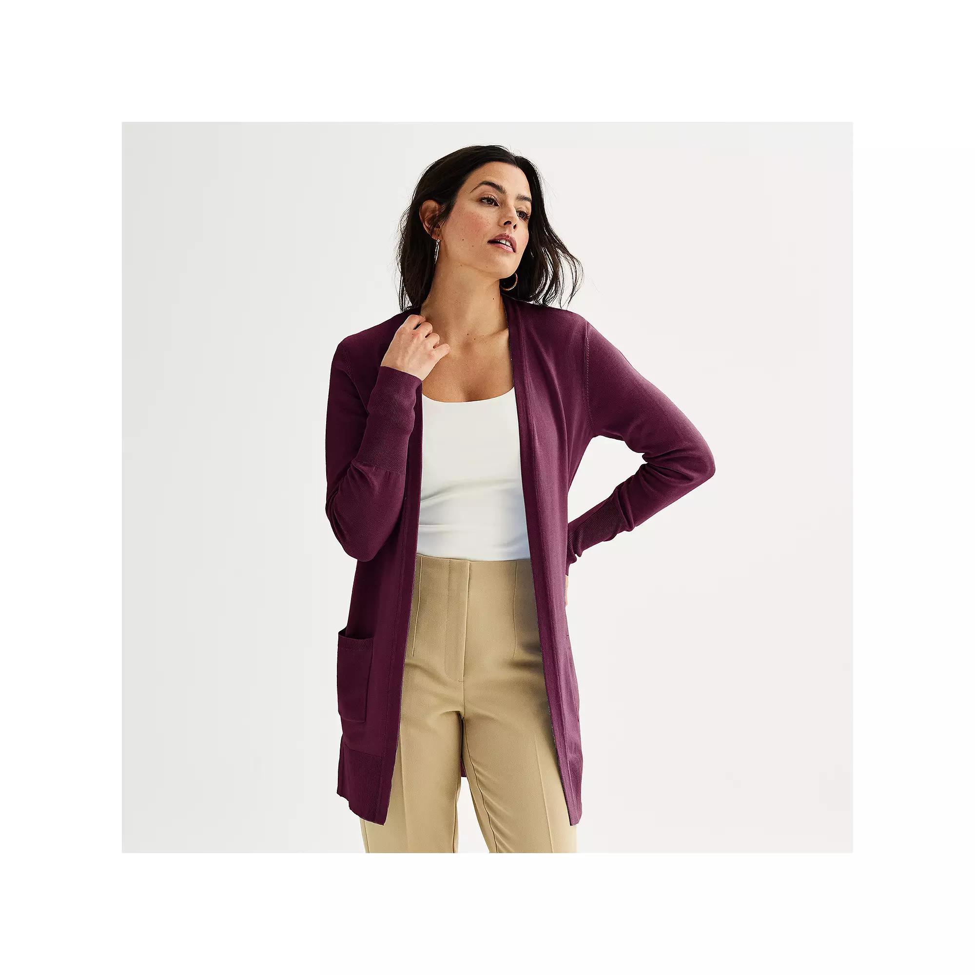 Women's Nine West Essential Open-Front Cardigan,  Product Image