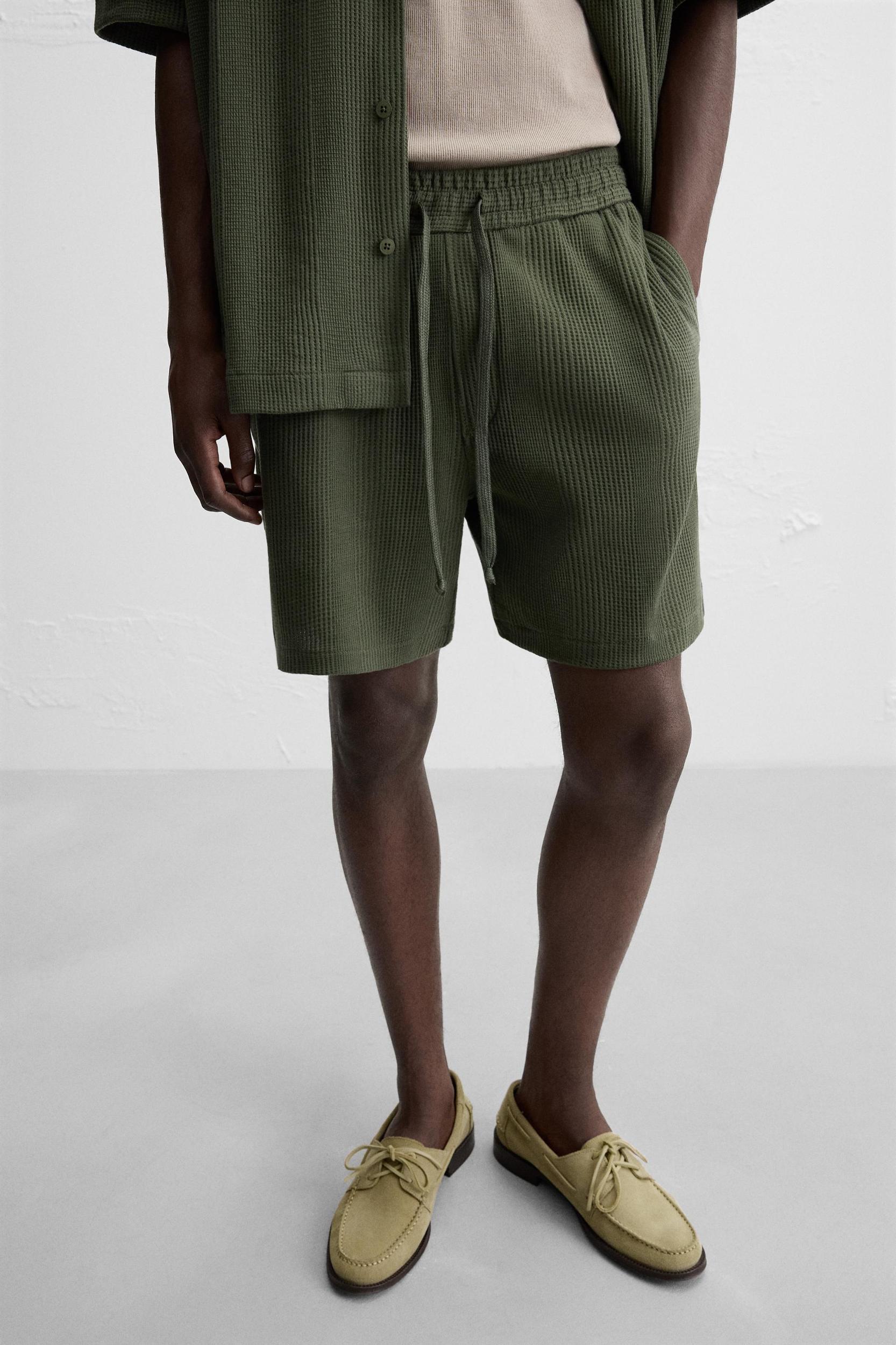 JACQUARD TEXTURED SHORTS Product Image