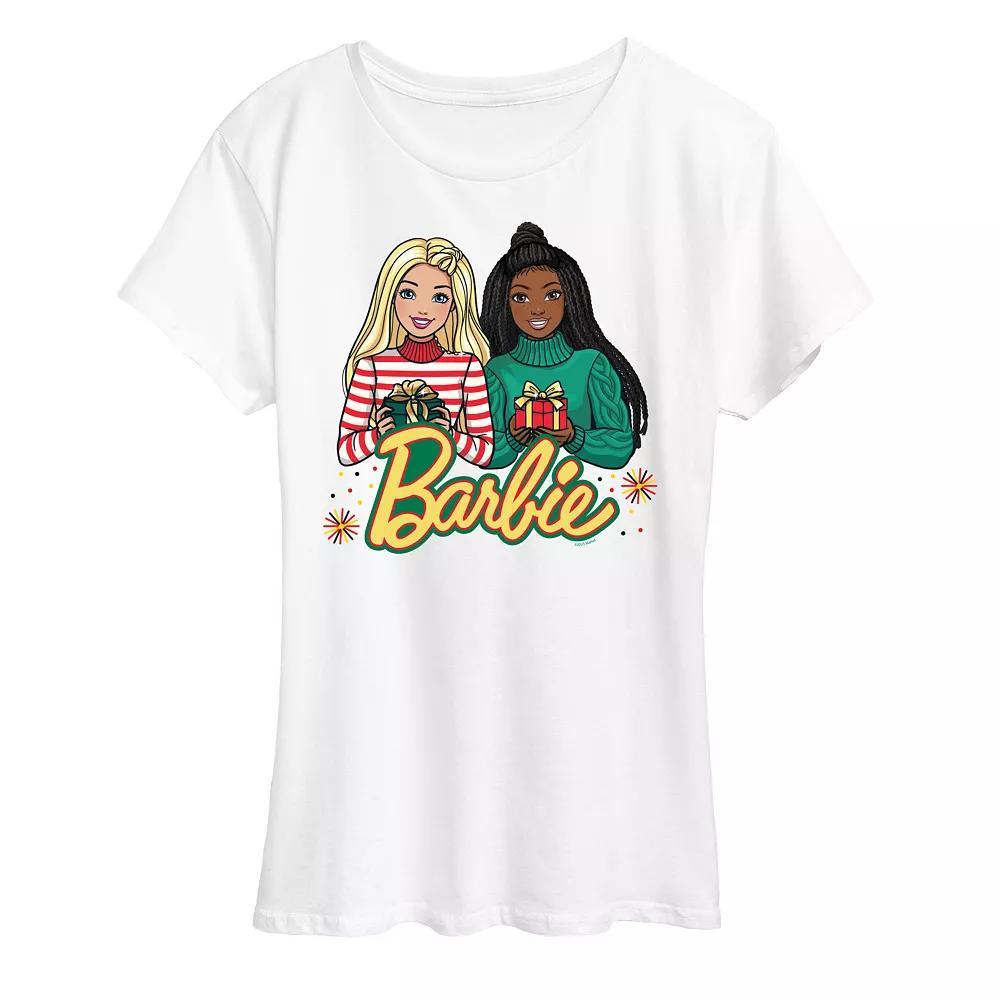 Women's Barbie® Kwanzaa Barbie Graphic Tee, Girl's, Size: Medium, Grey Gray Product Image