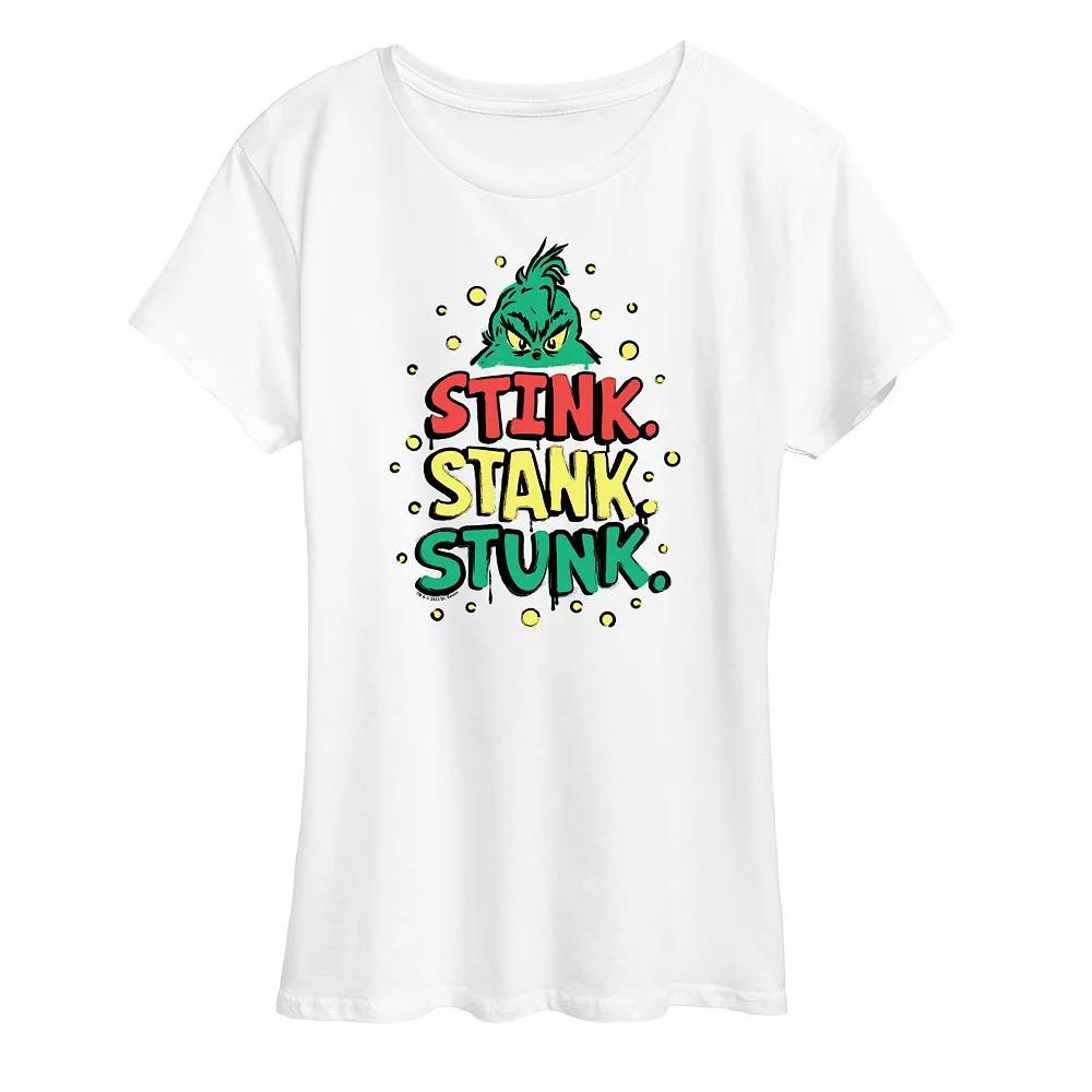 Women's Dr. Seuss The Grinch Stink Stank Stunk Graphic Tee, Girl's,  Product Image