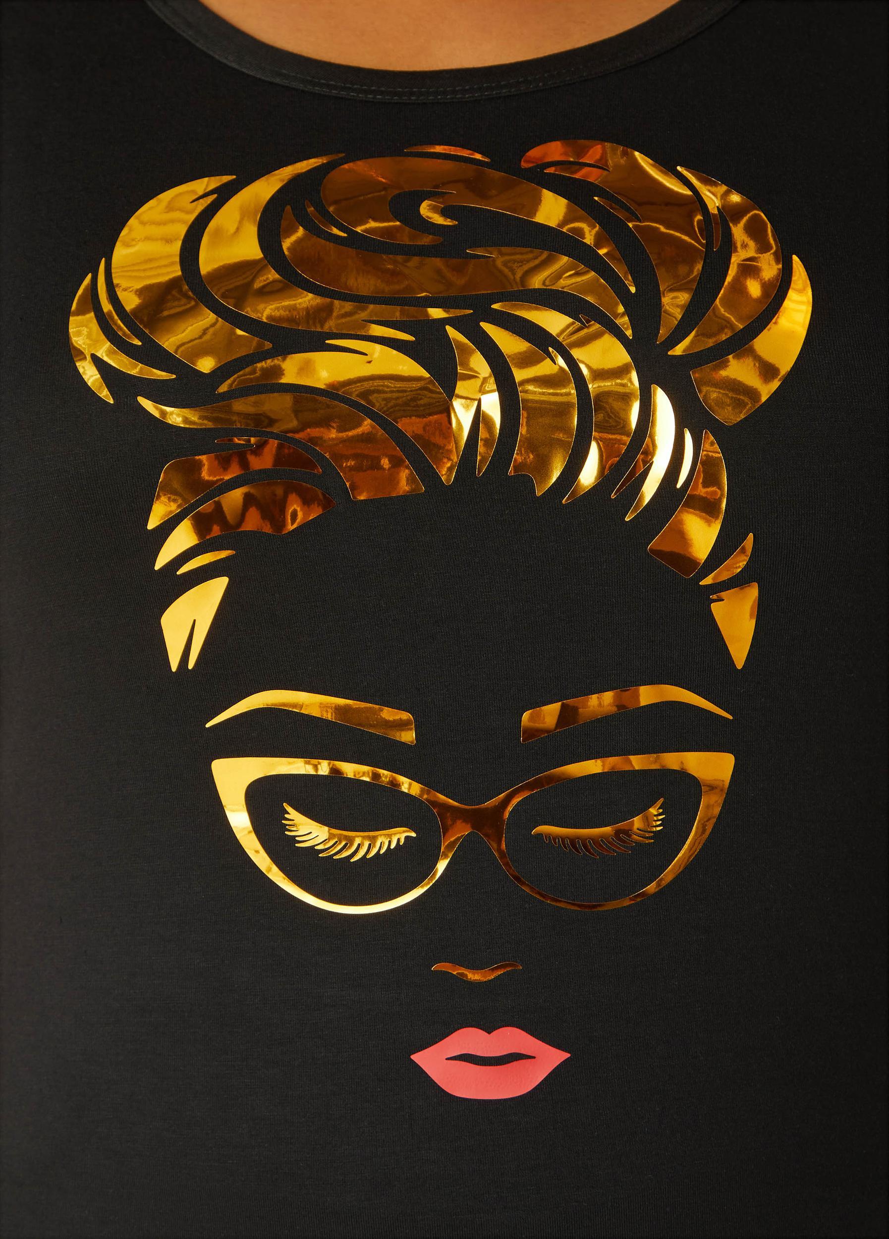 Metallic Graphic Tee Product Image