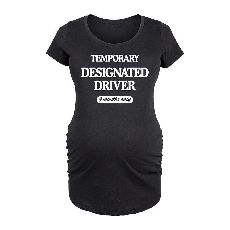 Maternity Temporary Designated Driver Graphic Tee, Womens Grey Dark Red Product Image