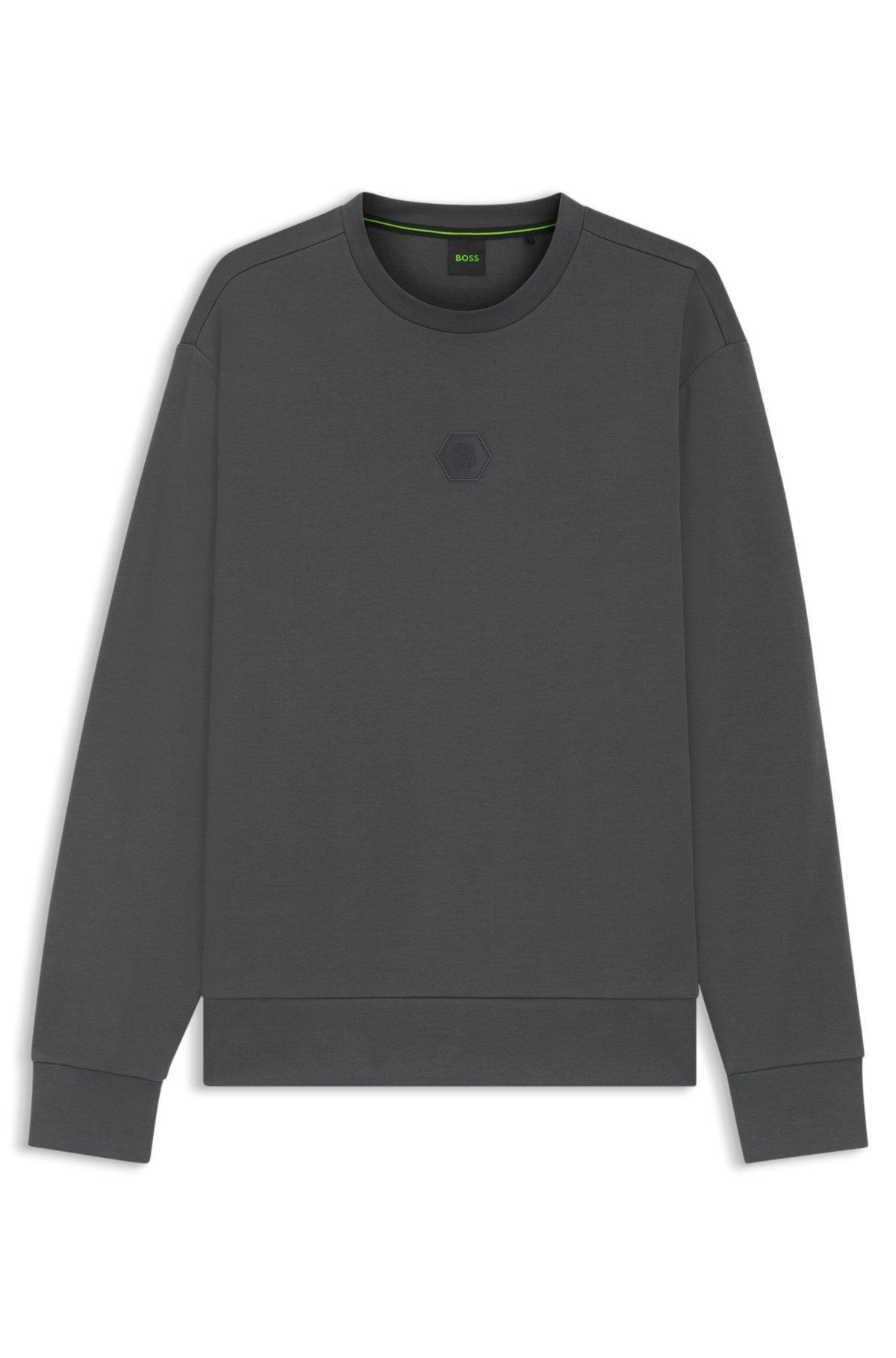 BOSS - Sweatshirt with Double B monogram - Dark Grey Product Image