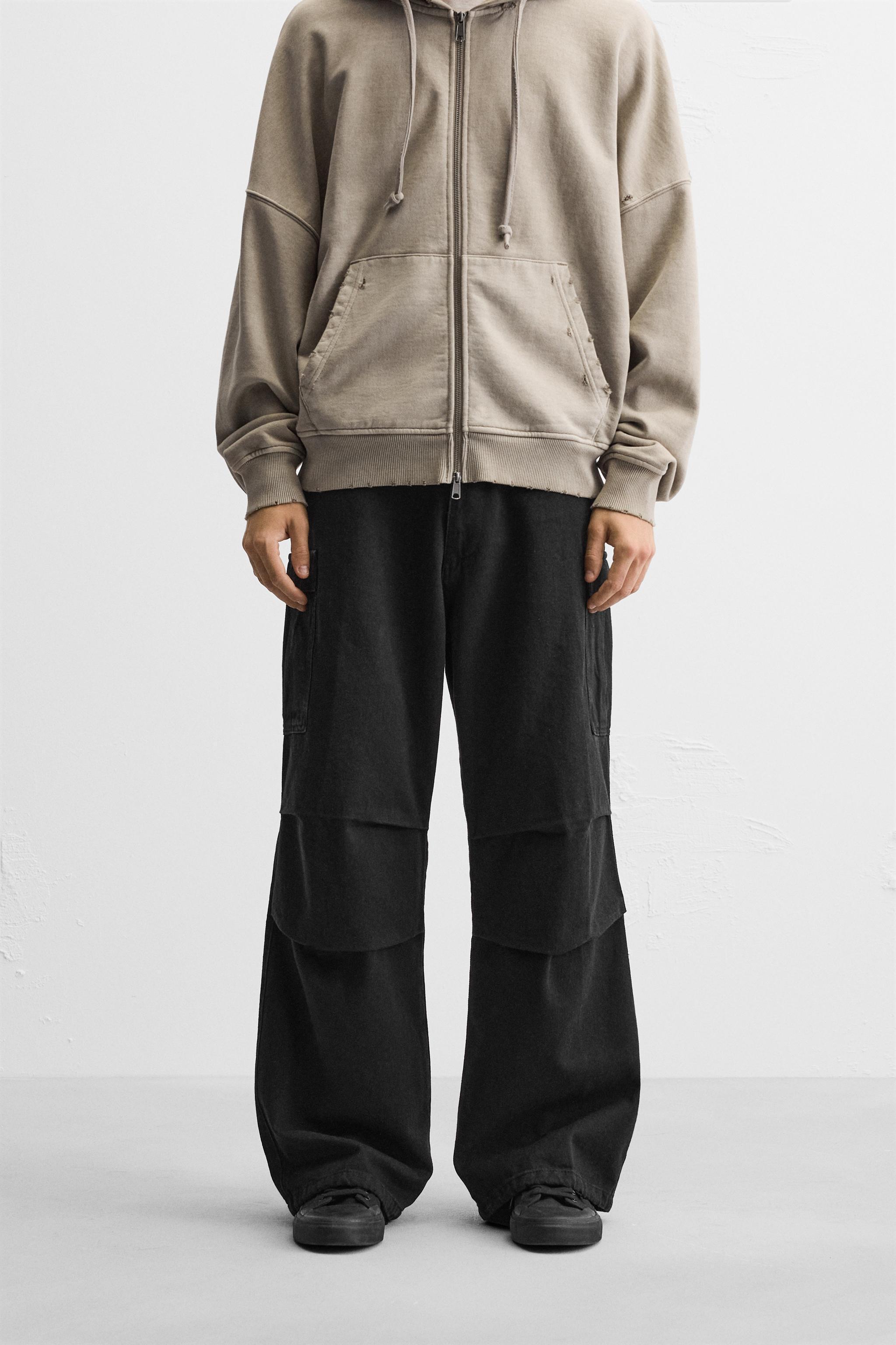 BAGGY FIT DENIM CARGO PANTS Product Image