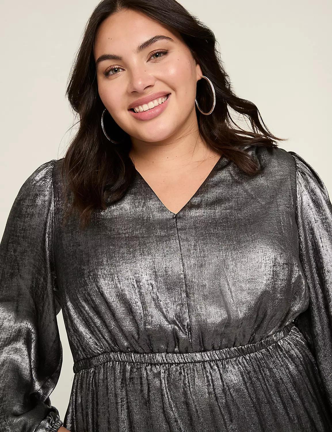 Shirred-Shoulder Maxi Dress Product Image