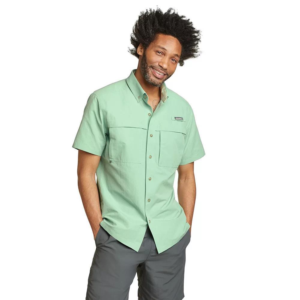 Big & Tall Eddie Bauer Ripstop Guide Short Sleeve Button Down Shirt, Men's,  Product Image