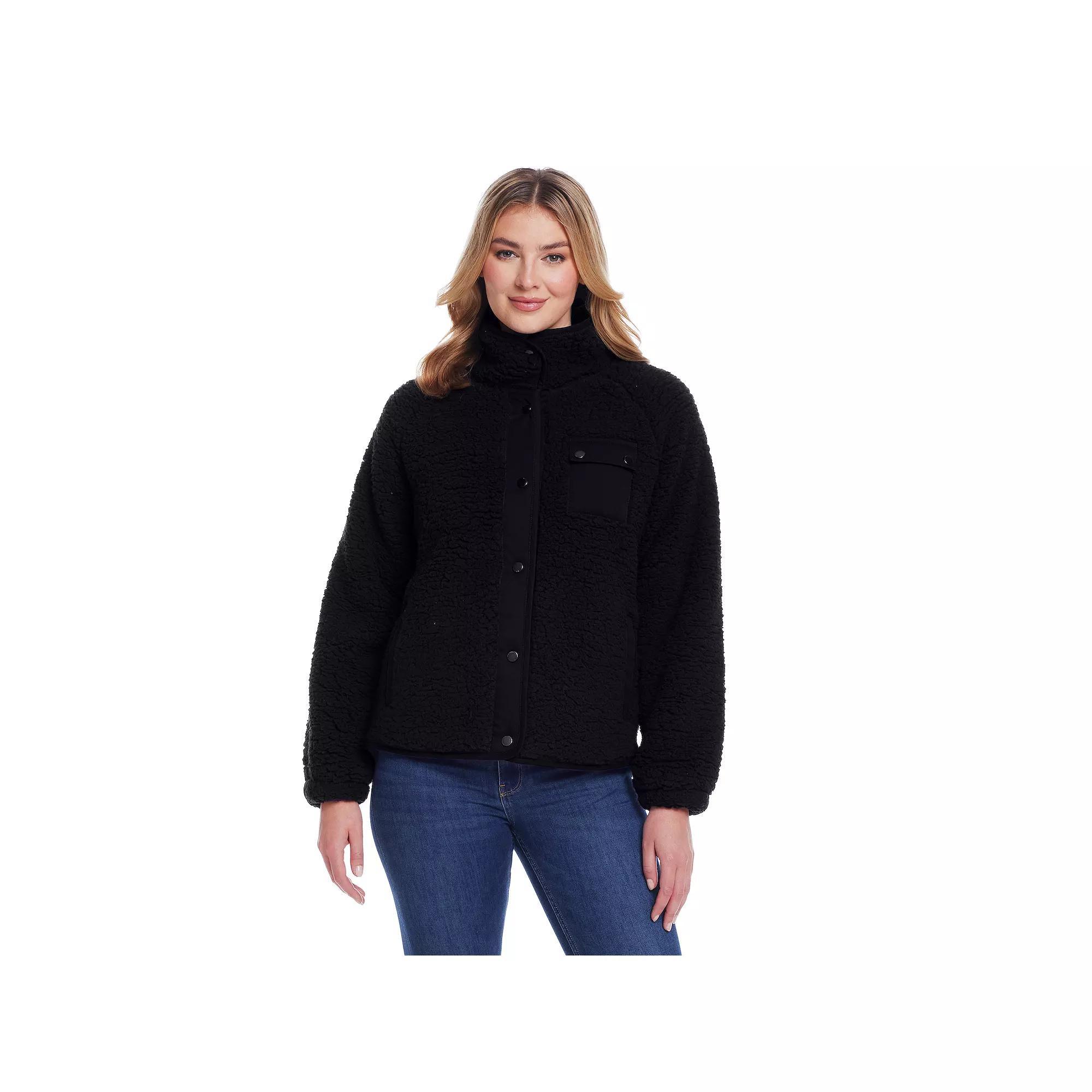 Women's Weathercast Snap Front Bonded Sherpa Fleece Jacket,  Product Image