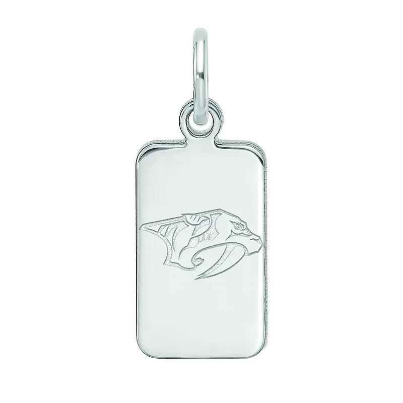 LogoArt Sterling Silver Nashville Predators Tag Pendant, Womens Product Image