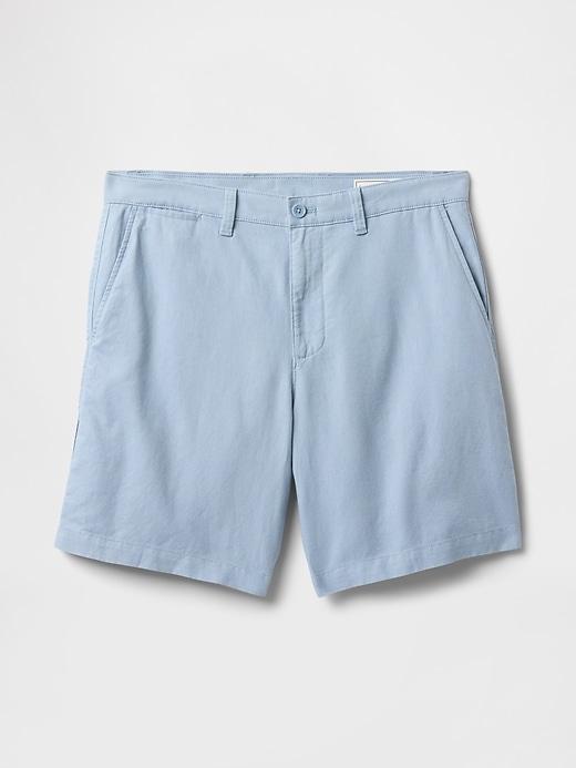 8" Linen-Cotton Shorts Product Image