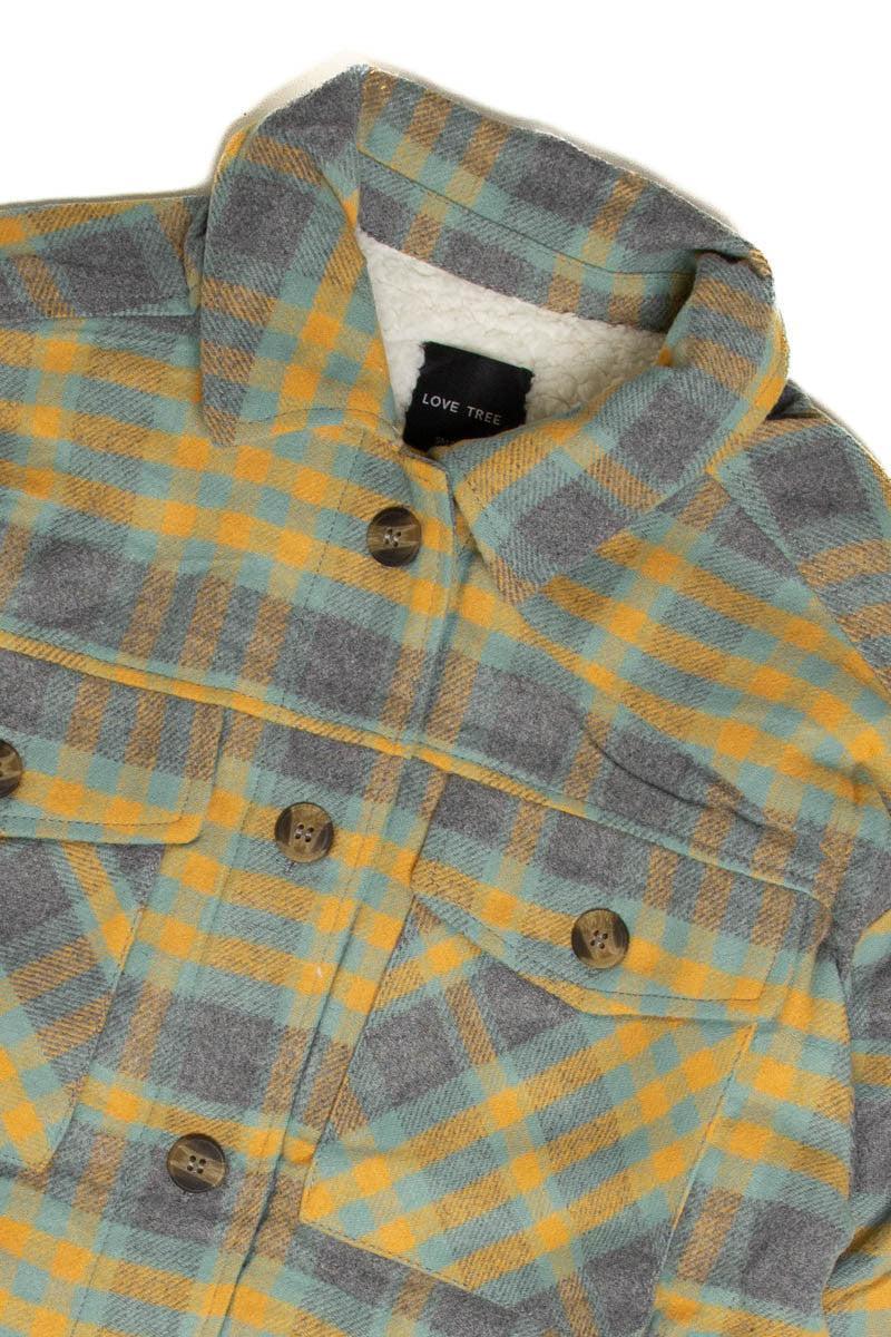 Mint Heavy Plaid Jacket Product Image