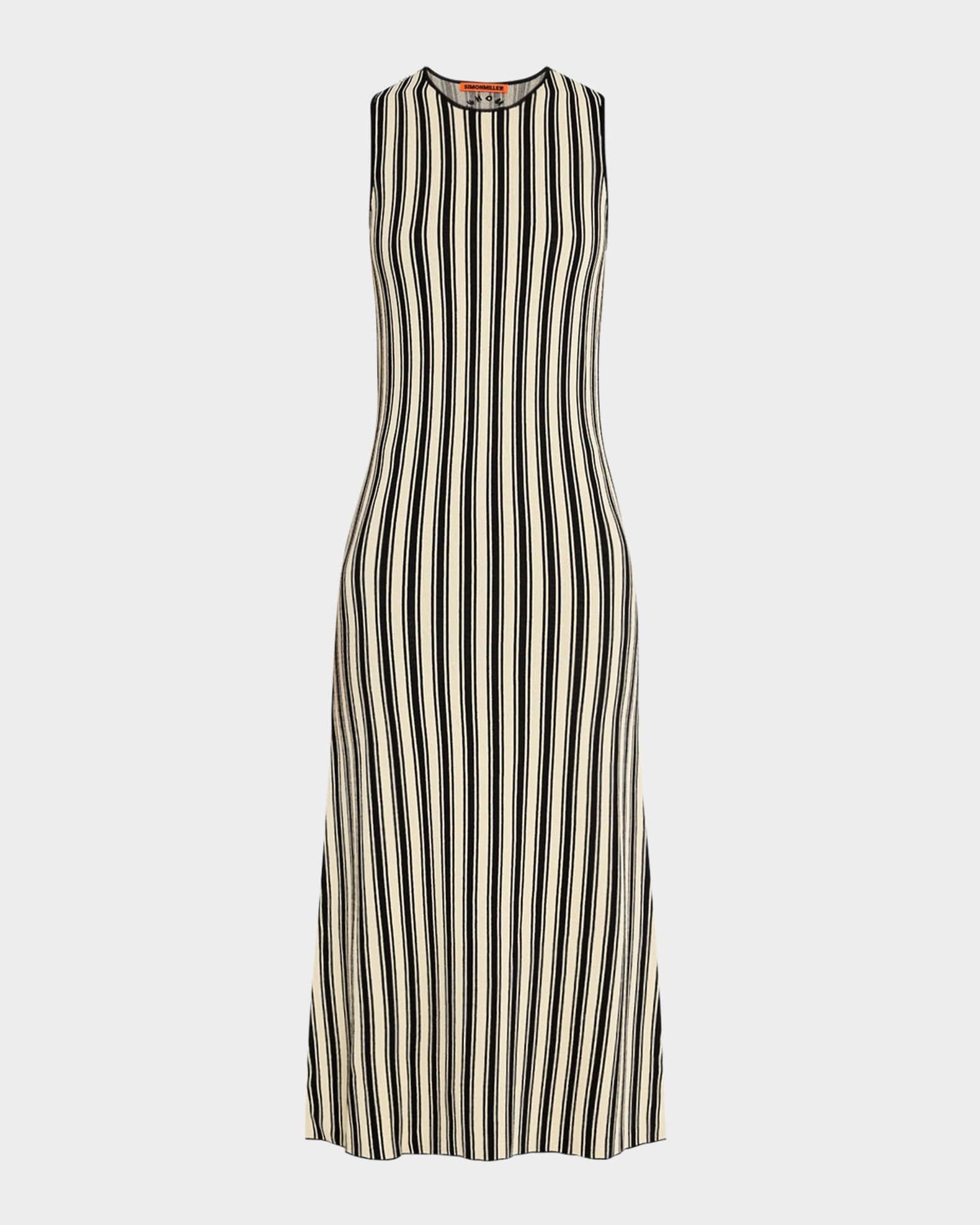 Axon Sleeveless Striped Midi Dress Product Image