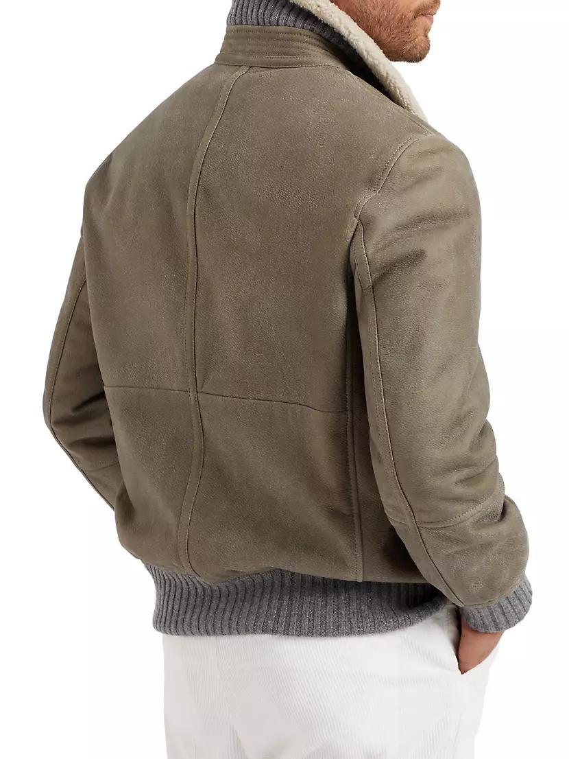 Nubuck Shearling Bomber Jacket Product Image