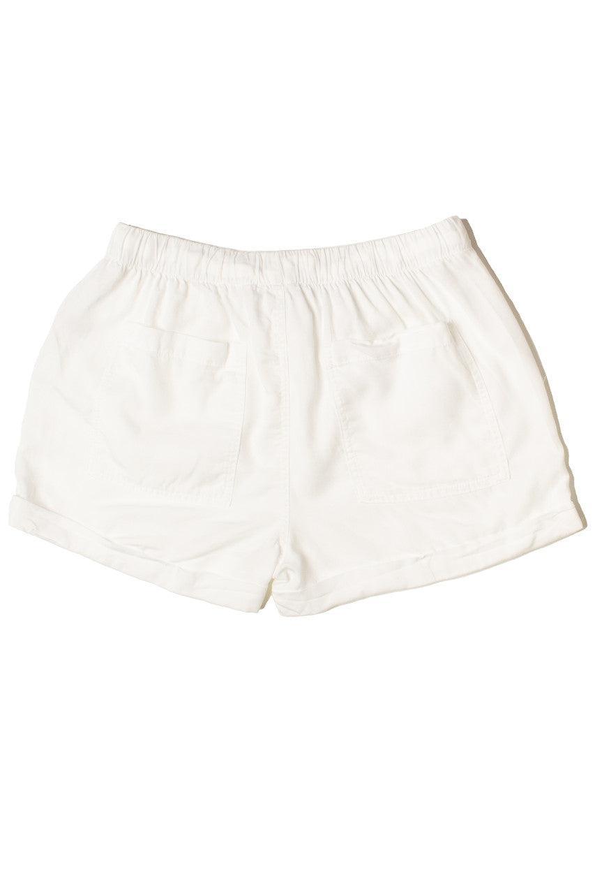Cuffed Hem Drawstring Tencel Shorts Product Image