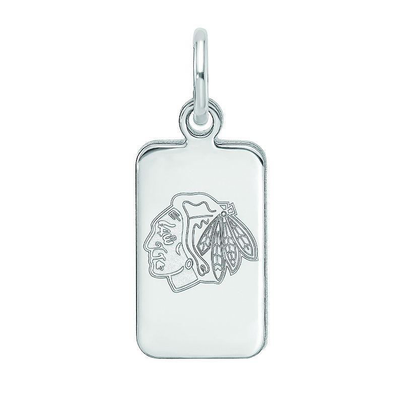 LogoArt Sterling Silver Chicago BlackhawksTag Pendant, Womens Product Image