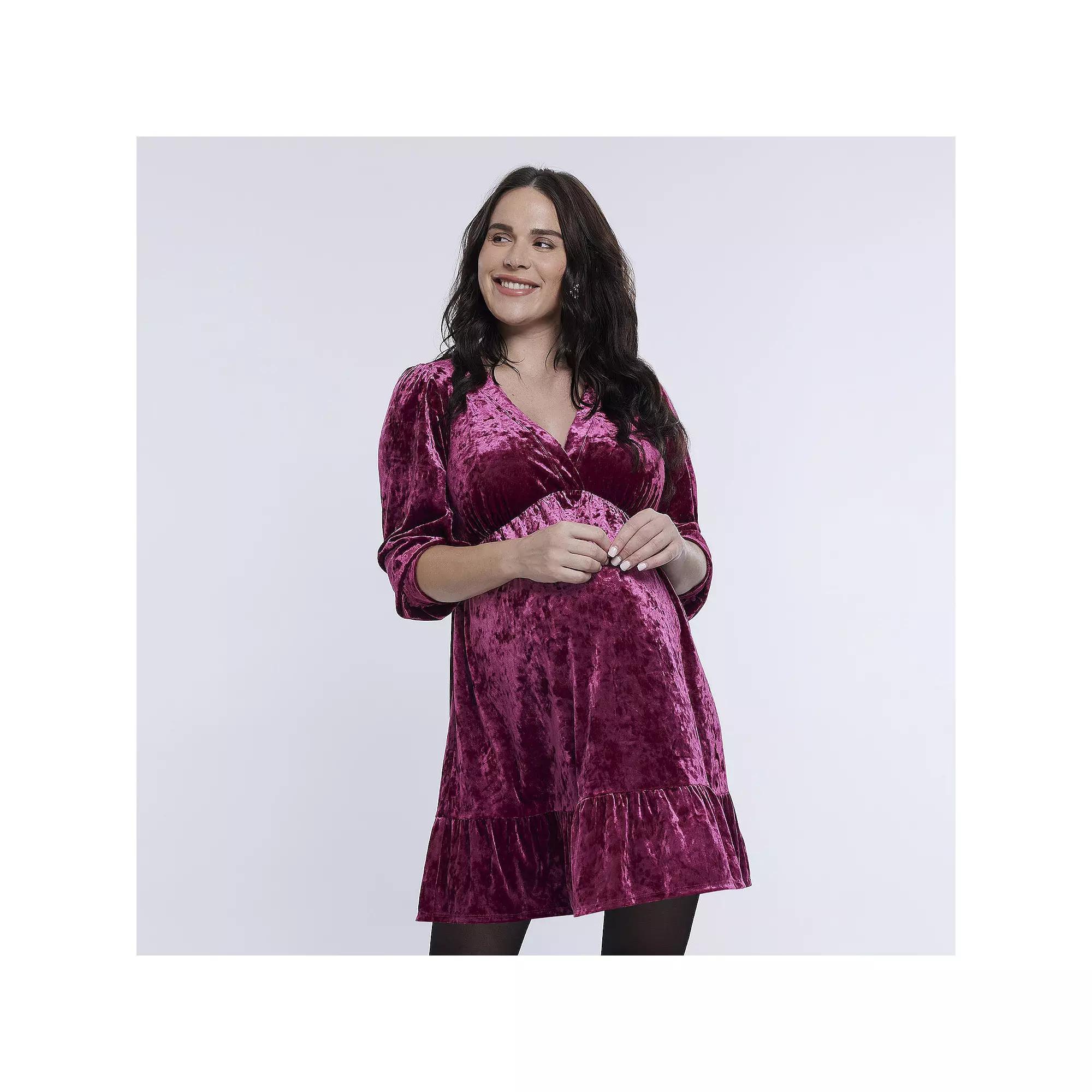 Maternity Motherhood® Ruffle Hem Babydoll Dress, Women's,  Product Image