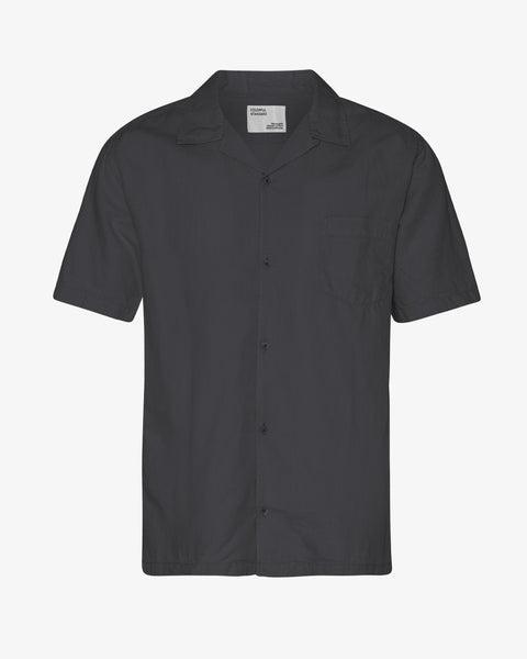 Linen Short Sleeved Shirt - Lava Grey Product Image