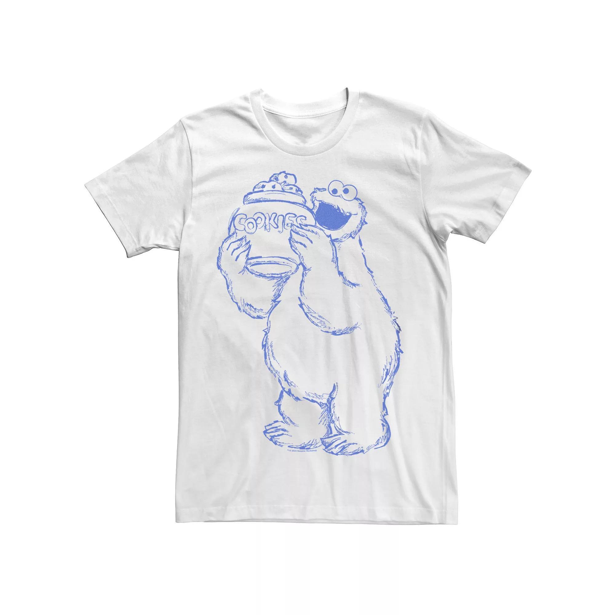 Big & Tall Sesame Street Cookie Monster Jar Tee, Men's,  Product Image