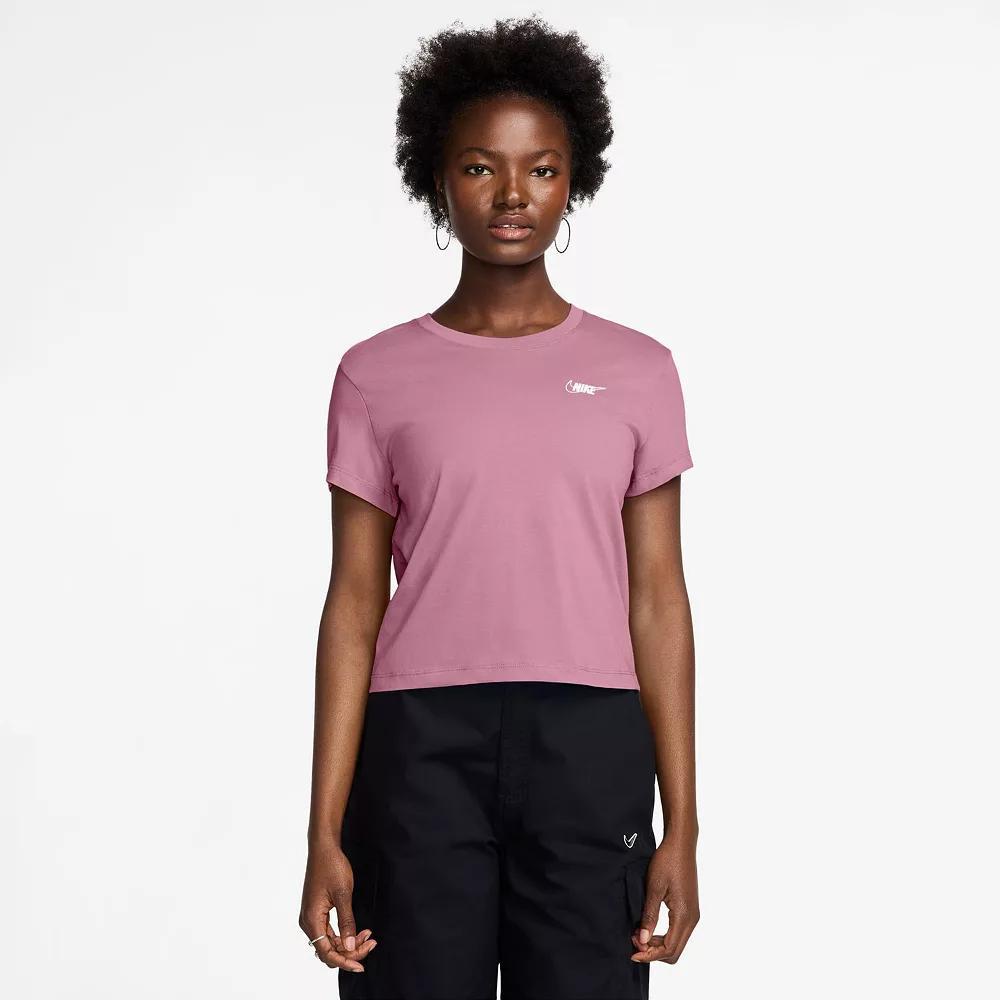 Womens Nike Sportswear Club Short-Sleeve Cropped Graphic T-Shirt | HF9456-646 Product Image