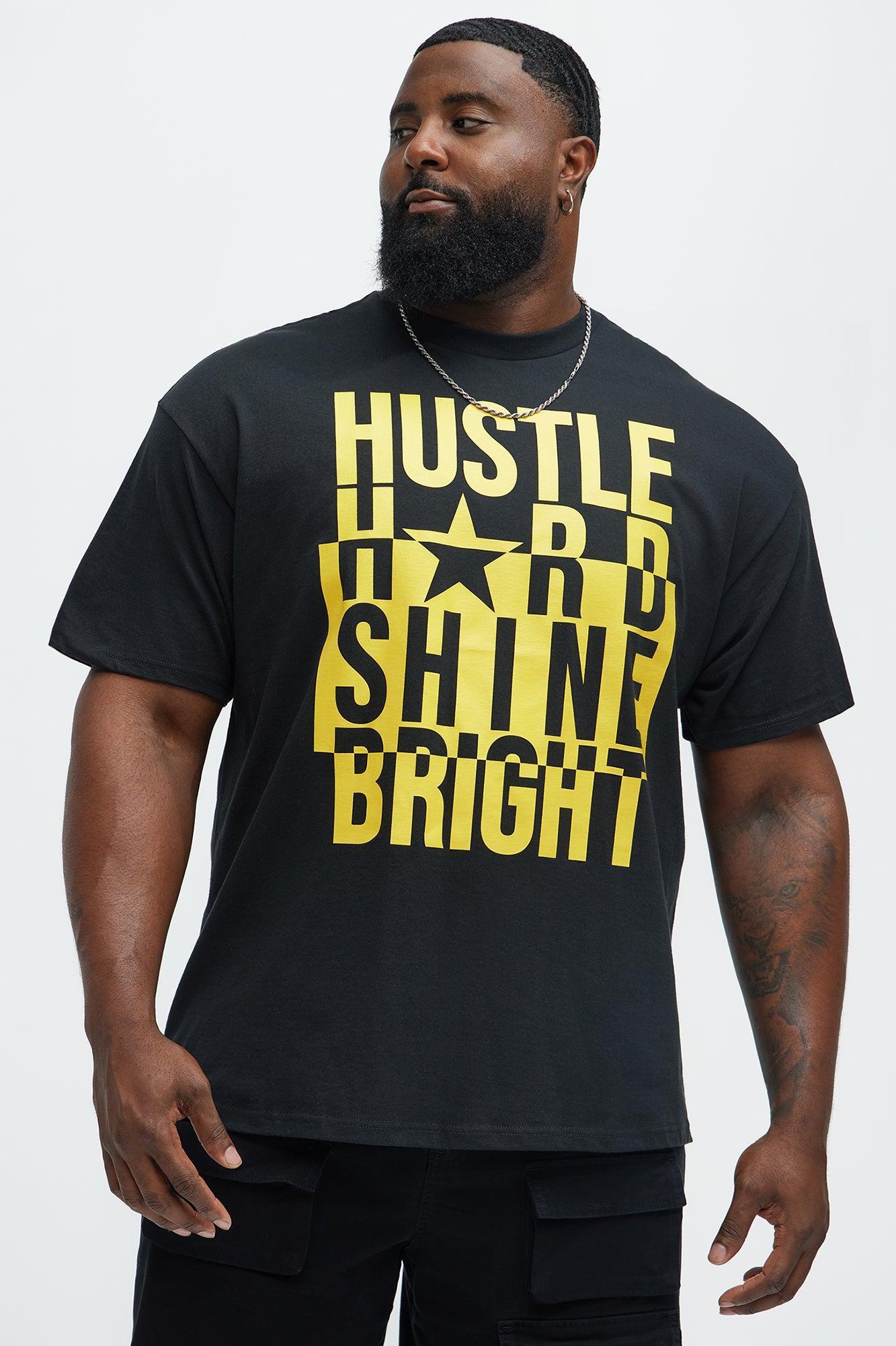 Hustle Hard Shine Bright Short Sleeve Tee - Black Product Image
