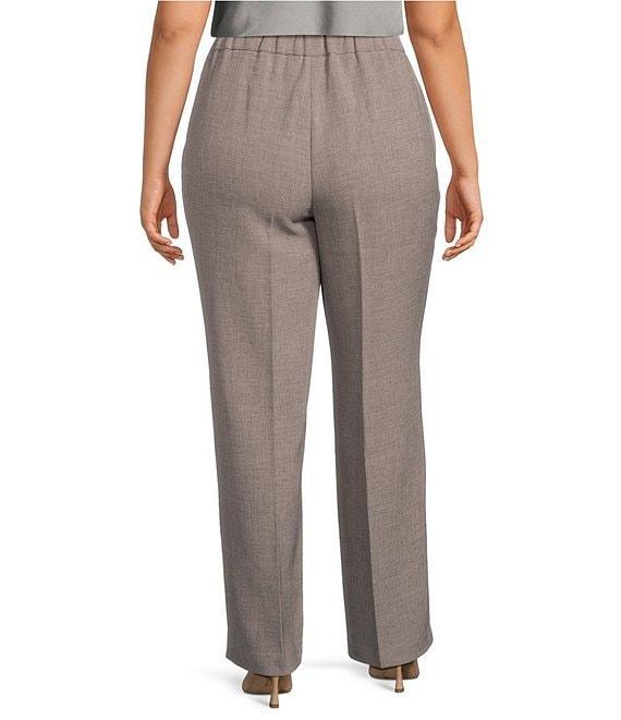 Kasper Plus Size Stretch Crepe Elastic Back Pull-On Trouser Pants Product Image