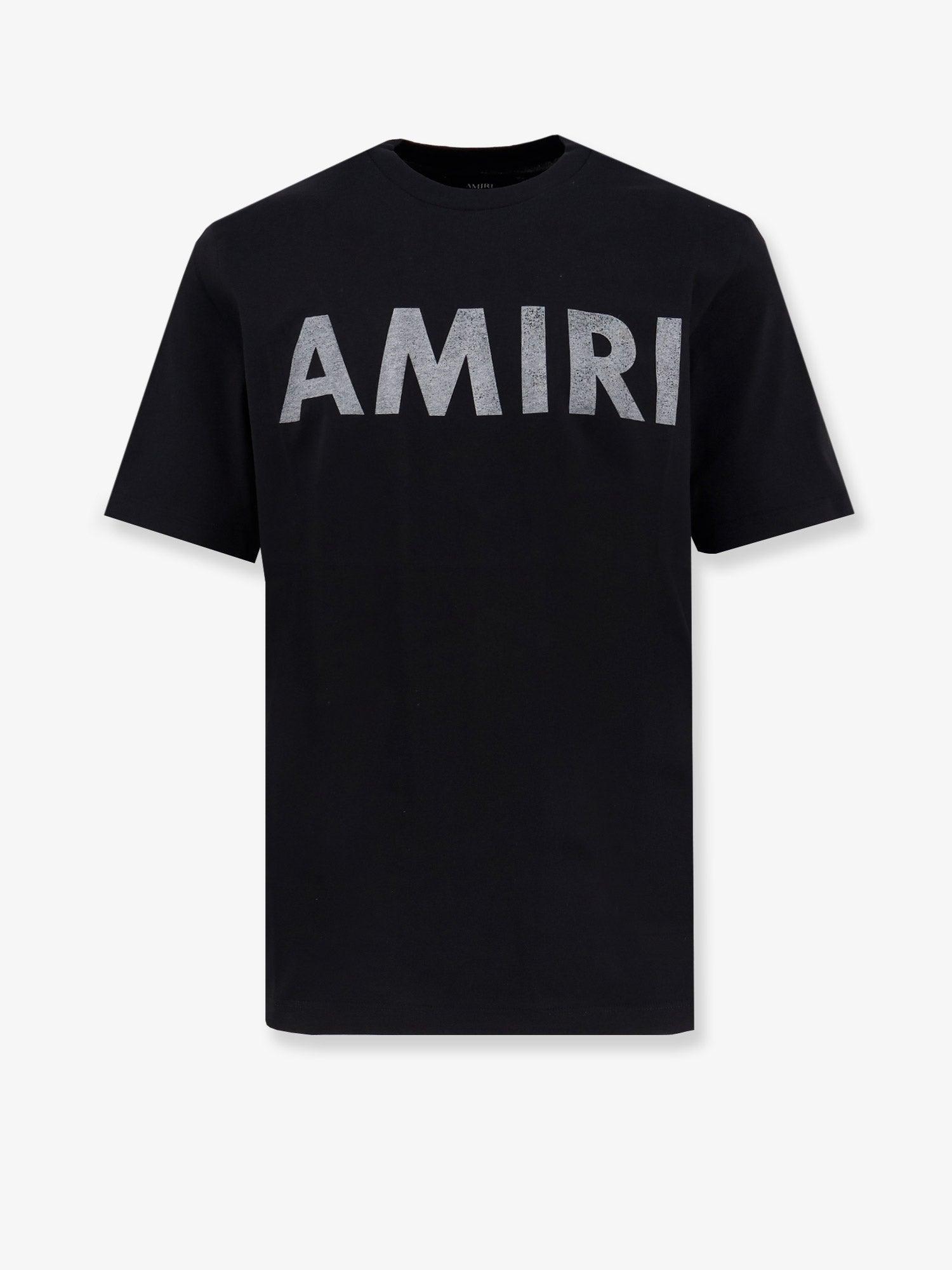 AMIRI Black Cotton T-shirt With Bold Logo Statement Product Image