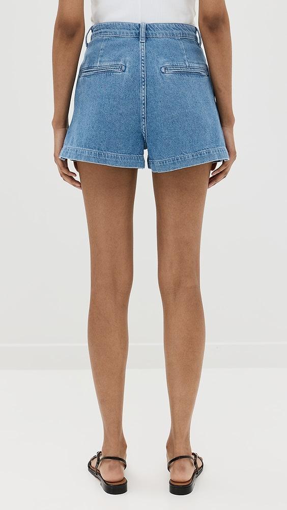 Reformation Elana Pleated Denim Shorts | Shopbop Product Image