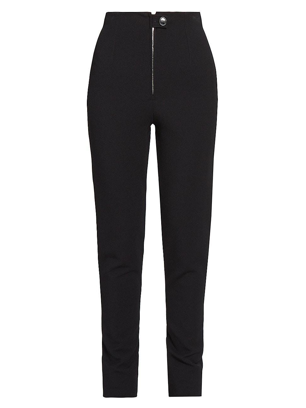 Womens Straight-Leg Wool-Blend Pants Product Image