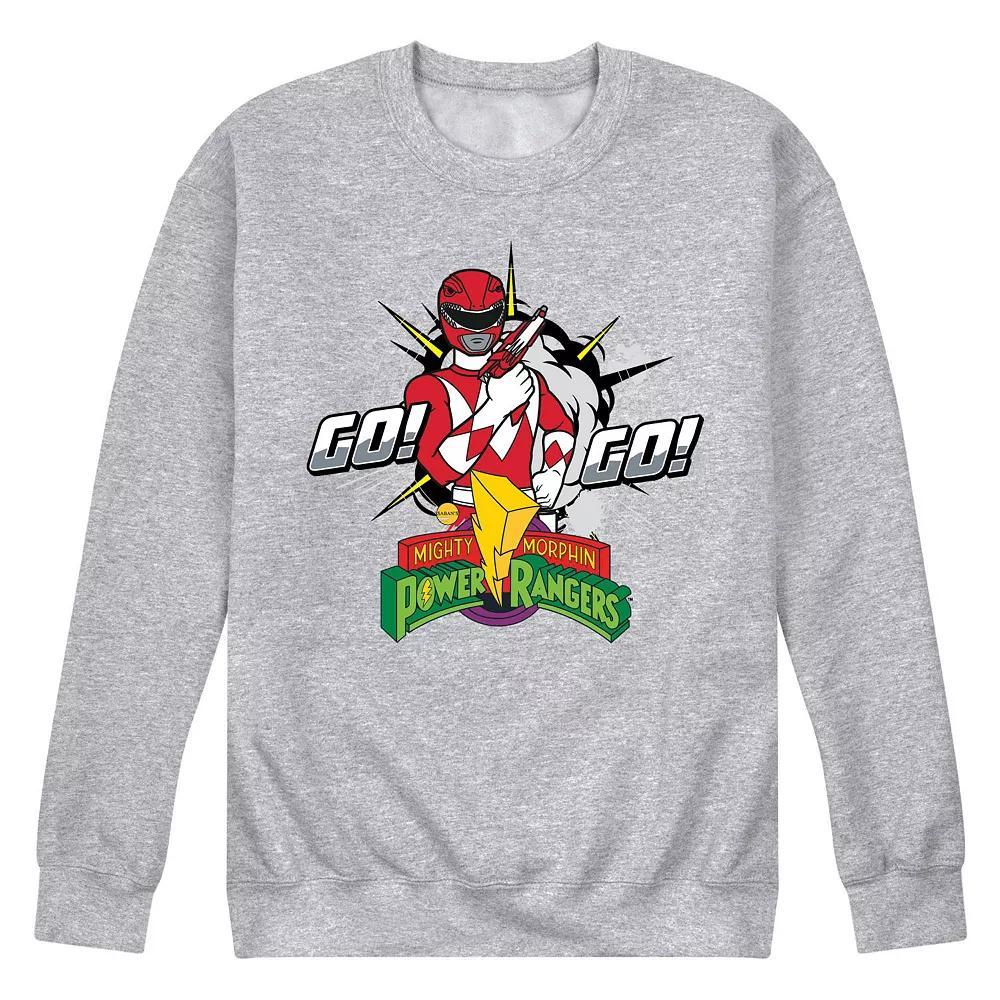 Men's Power Rangers Red Ranger Sweatshirt, Size: Medium, Gray Product Image